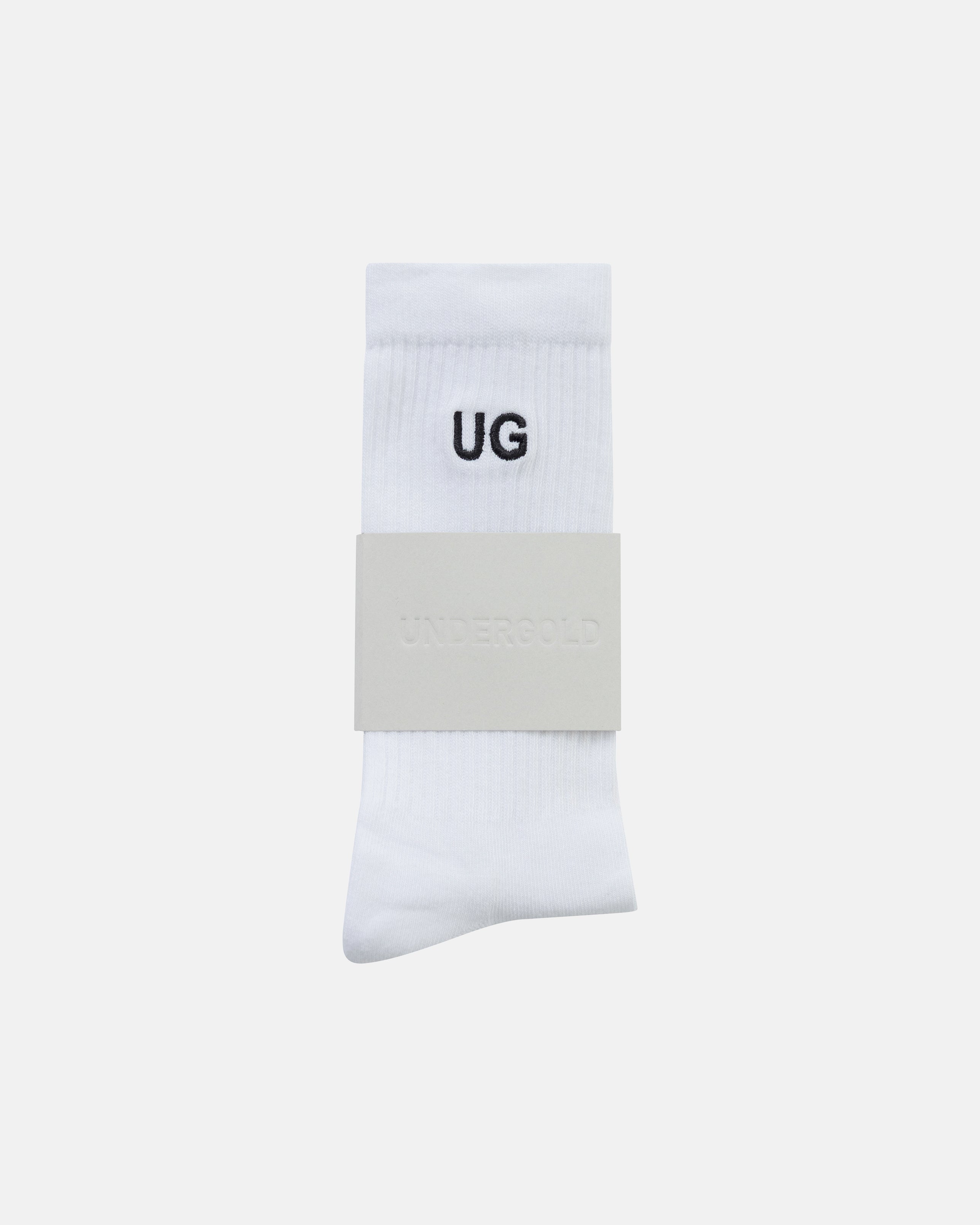 Basics Embroidered UG Socks White