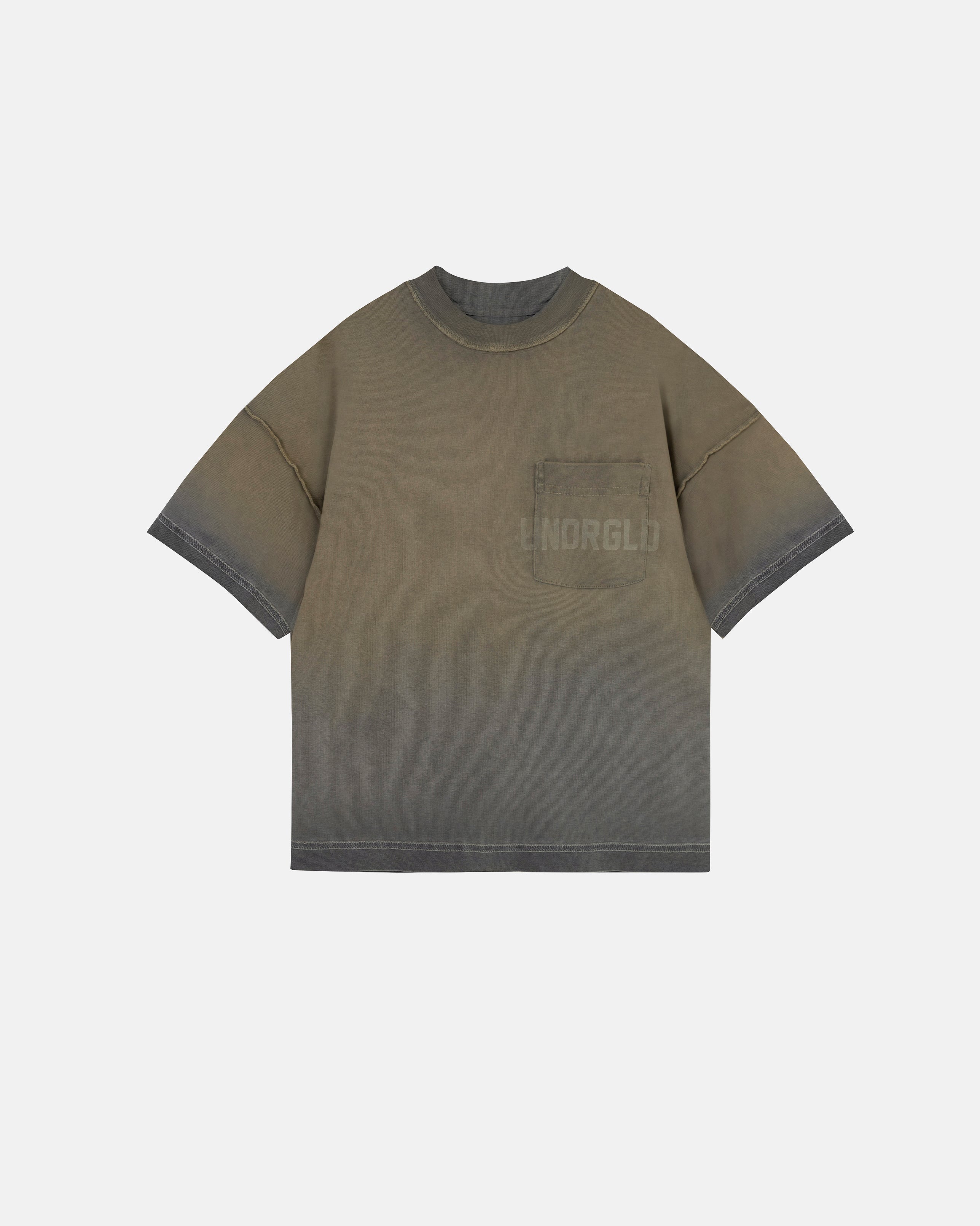 Basics UNDRGLD Boxy Fit Pocket Tshirt Faded Olive