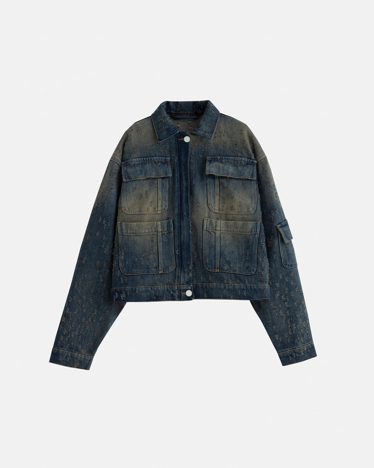 Agnus Dei Undrgld Ripped Jacket Dirty Blue
