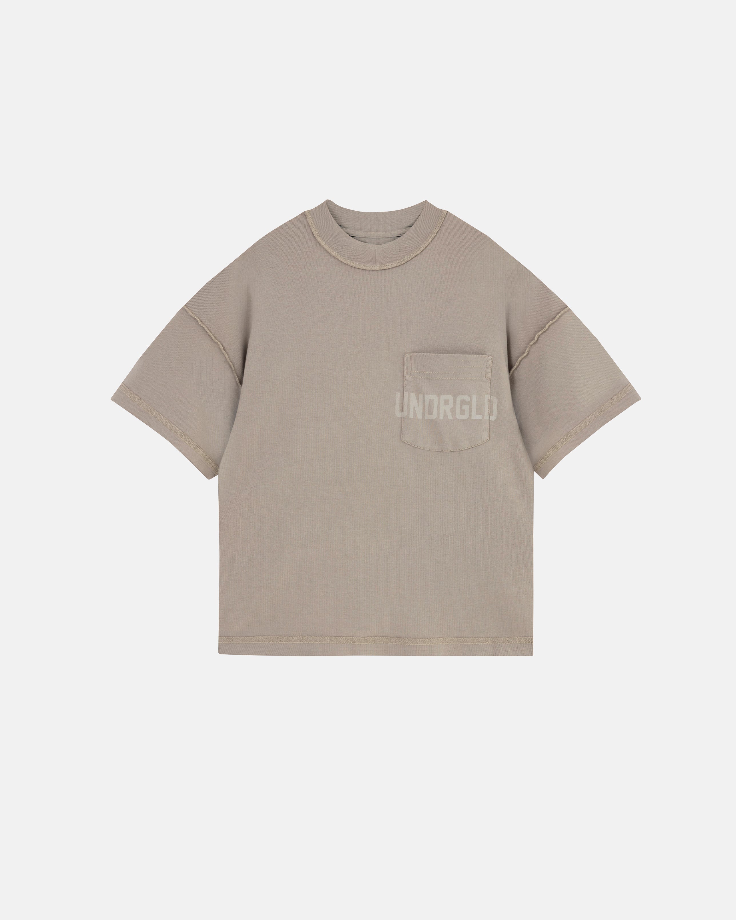 Basics UNDRGLD Boxy Fit Pocket Tshirt Light Brown