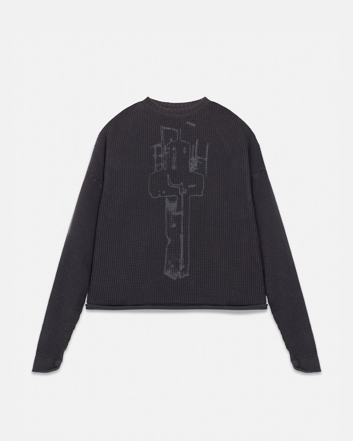 Act 1 Cross Slim Fit Knitted Crewneck Vintage Gray
