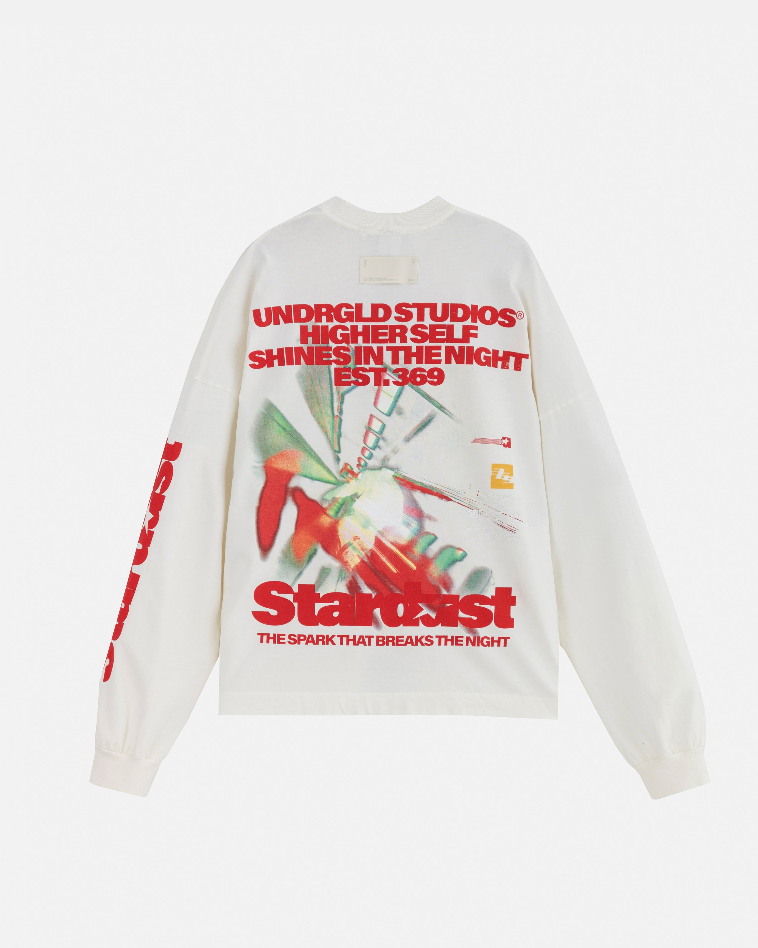 Stardust Rush Boxy Fit Long Sleeve Tshirt White