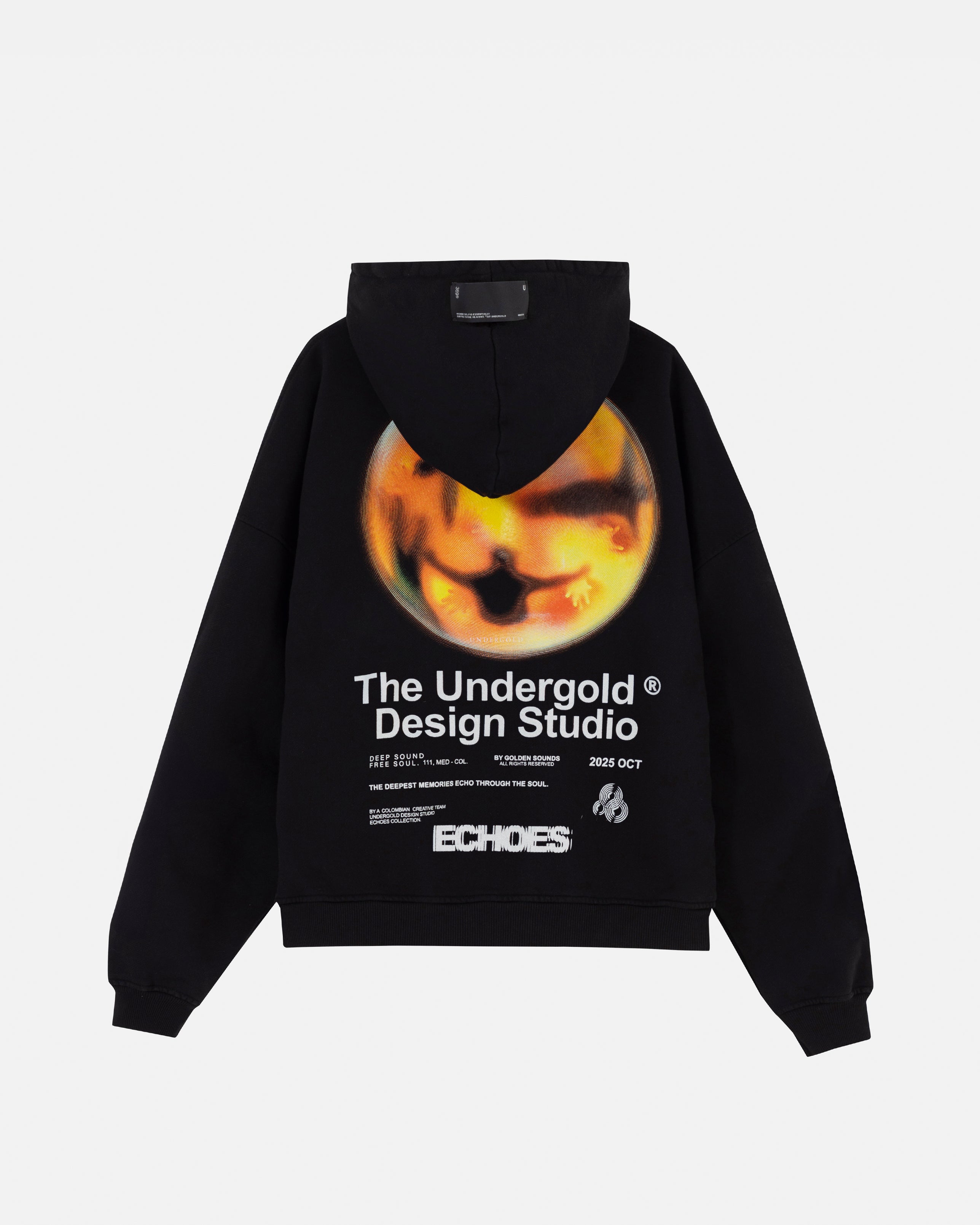 Echoes Amplitude Boxy Fit Hoodie Black
