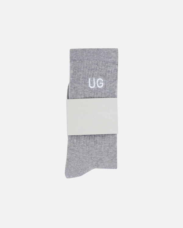 Basics Embroidered UG Socks Heather Gray