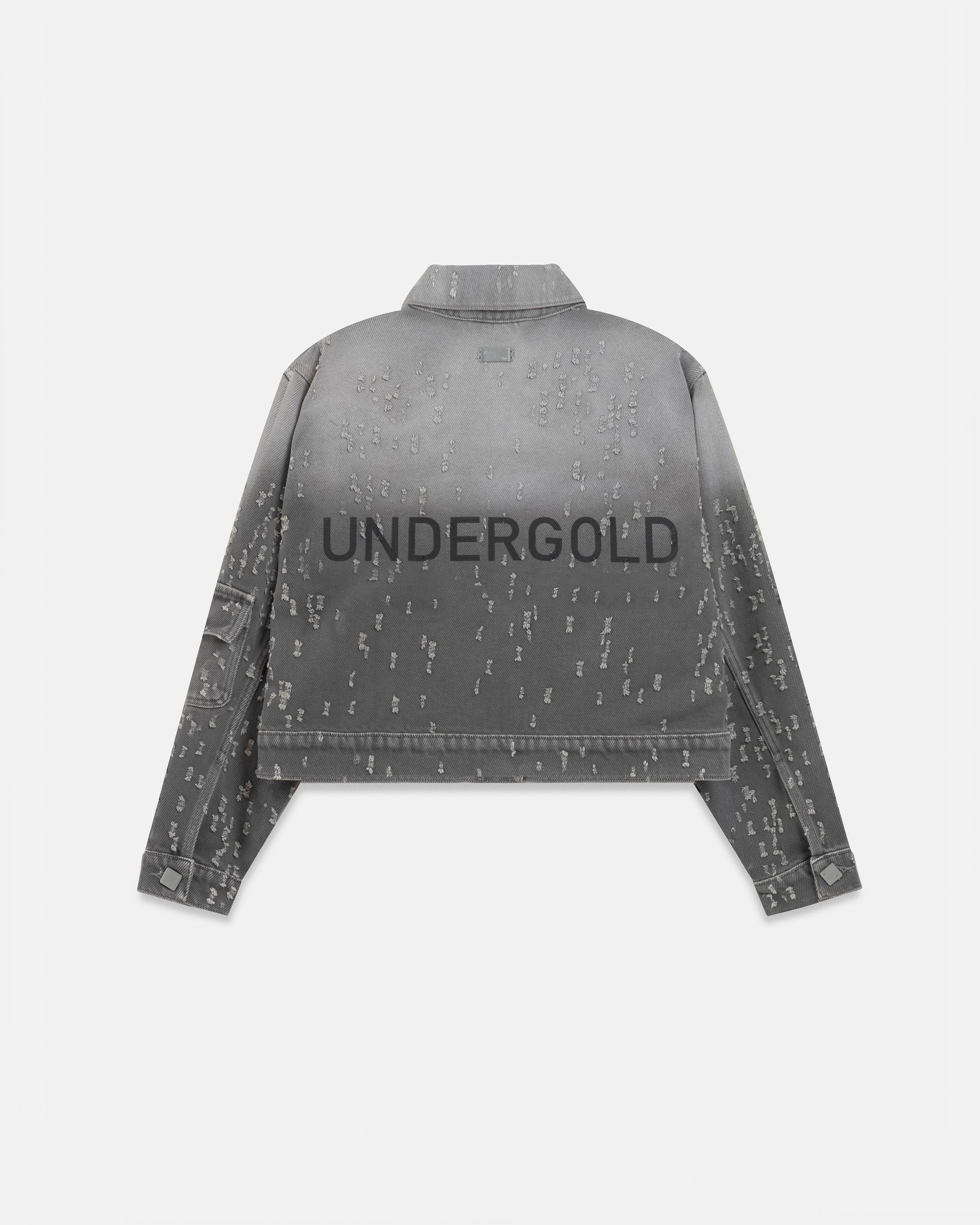 Holy State UNDRGLD Ripped Jacket Washed Gray