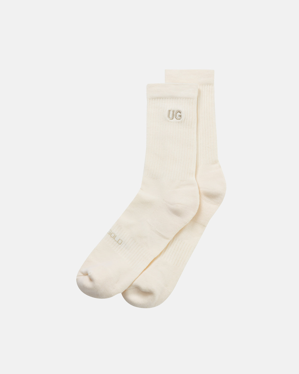Basics Embroidered UG Socks Cream