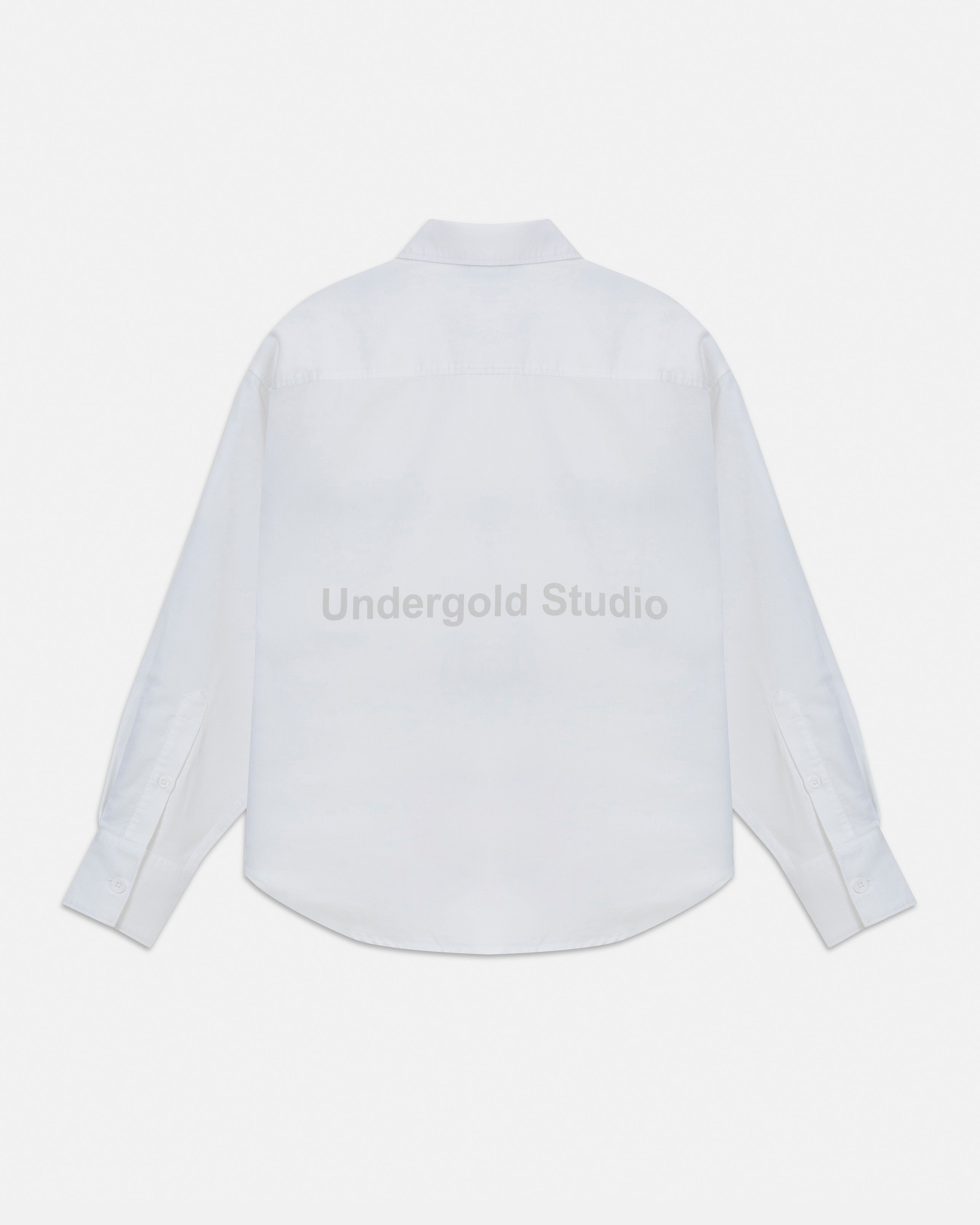 Undergold Studio Boxy Fit Long Sleeve Shirt White