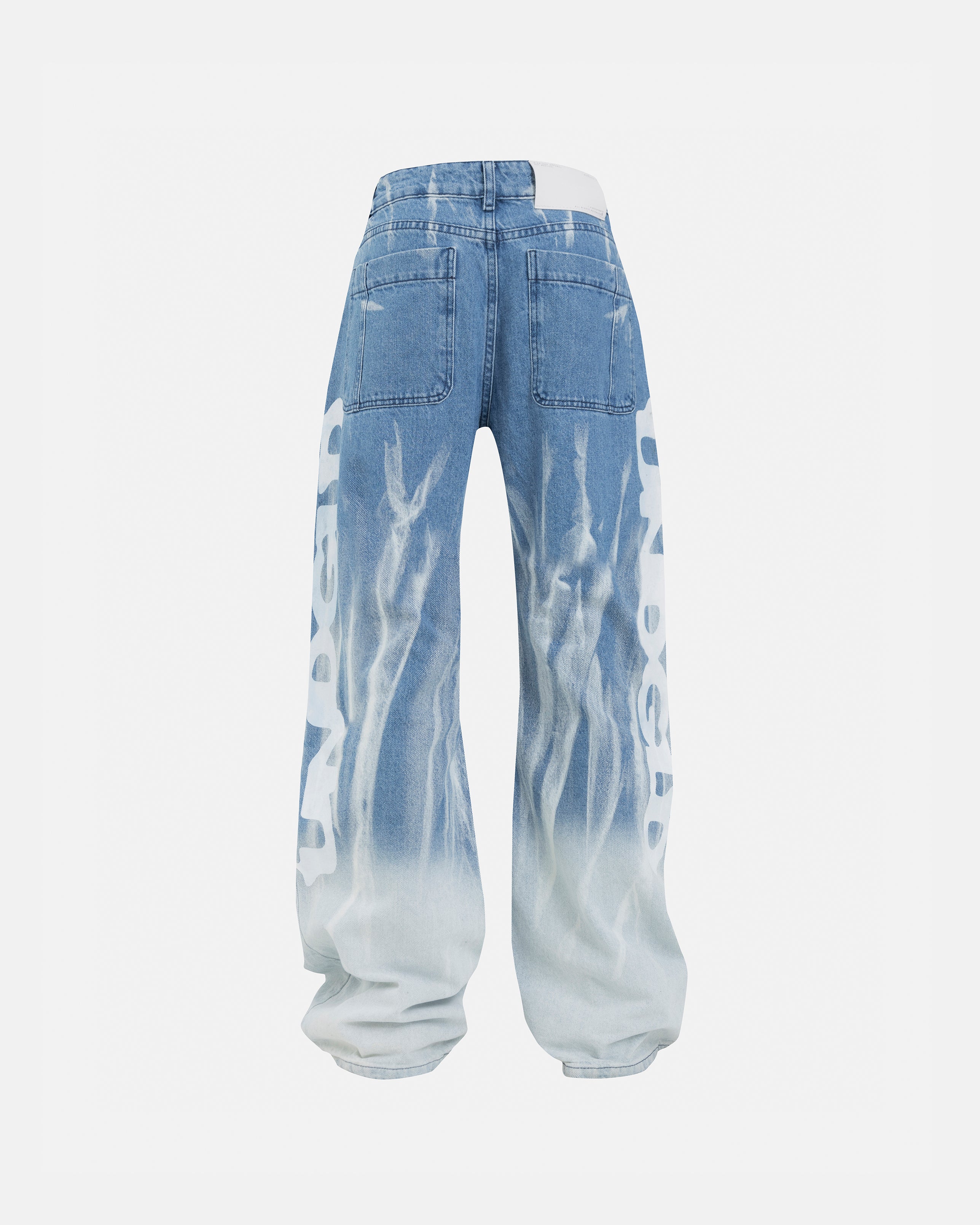 W Helios UNDGLD Wide Jeans Bleached Blue