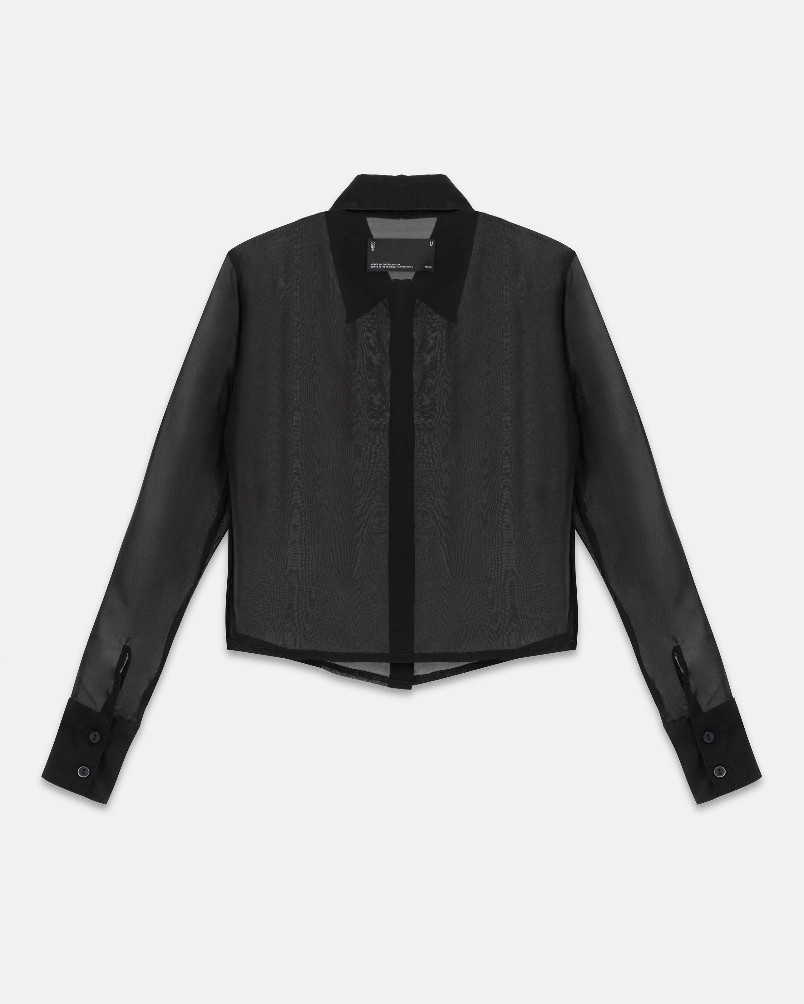 W Basics Transparent Shirt Black