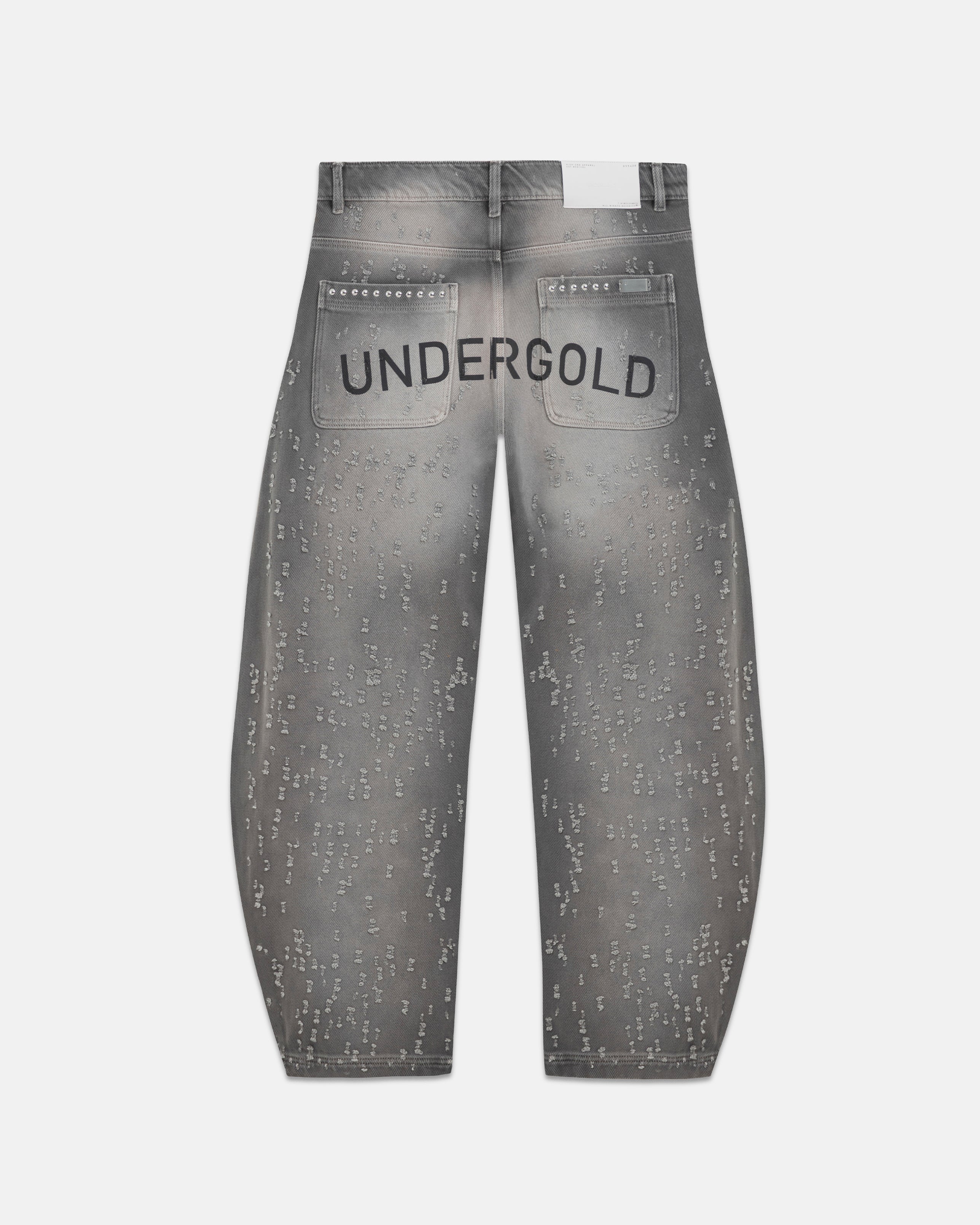 Holy State UNDRGLD Ripped Barrel Jeans Washed Gray