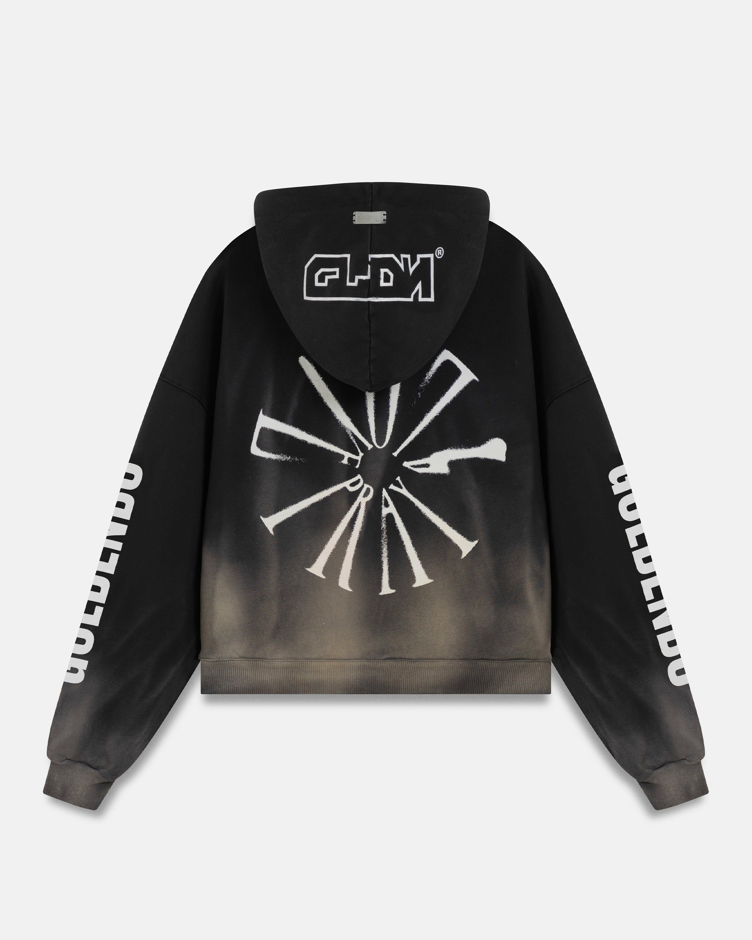 Spring Pray 4 Love Zip Up Boxy Fit Hoodie Sandblast Gray Flame