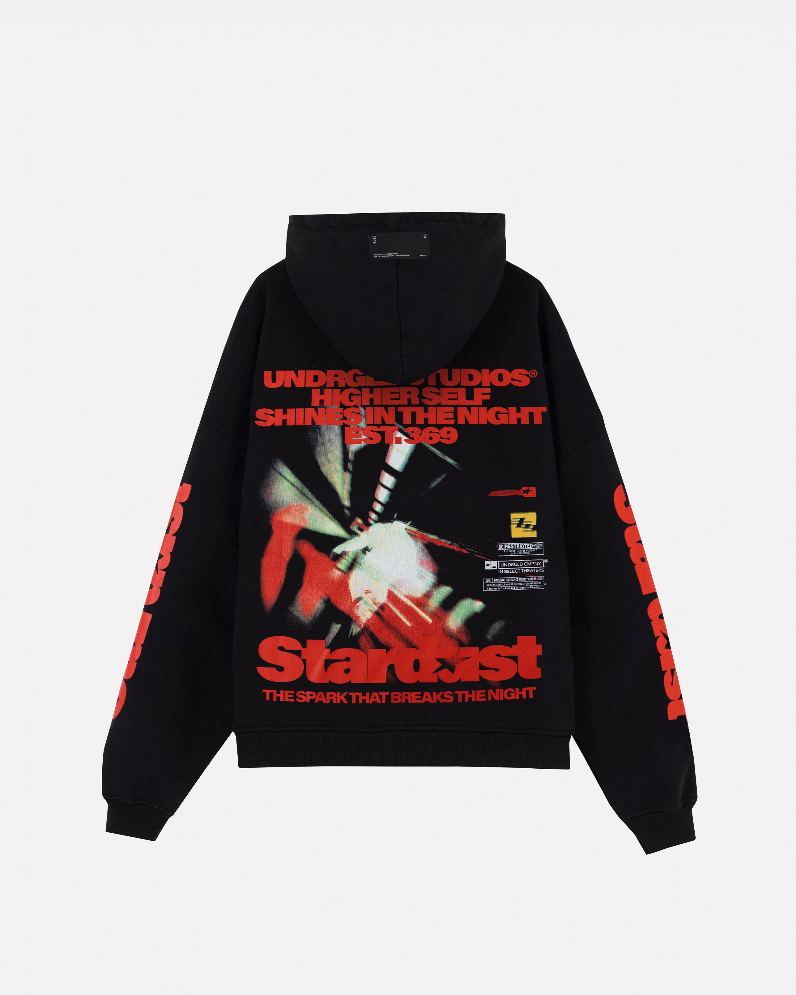 Stardust Rush Boxy Fit Hoodie Black