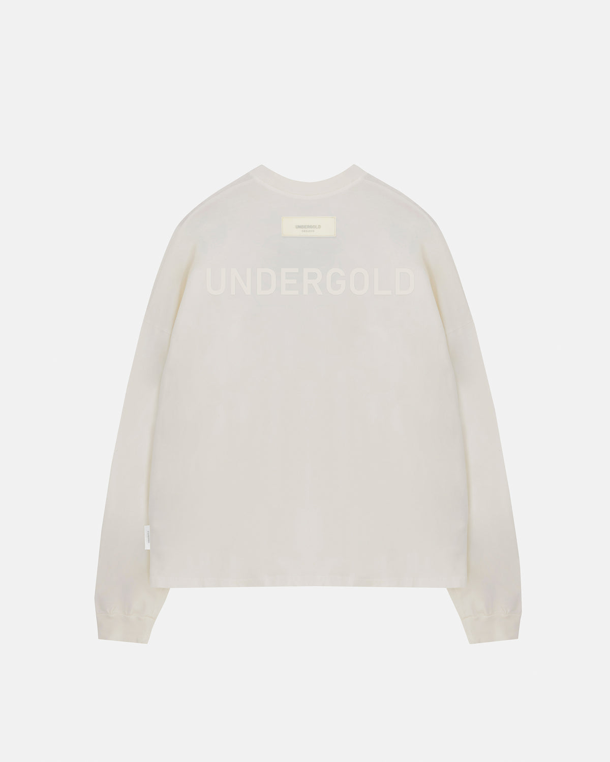 Line Logo Long Sleeve Boxy Fit Tshirt White