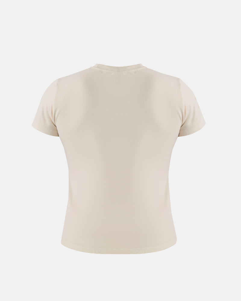 Riviera Basic Long Baby Tee Cream