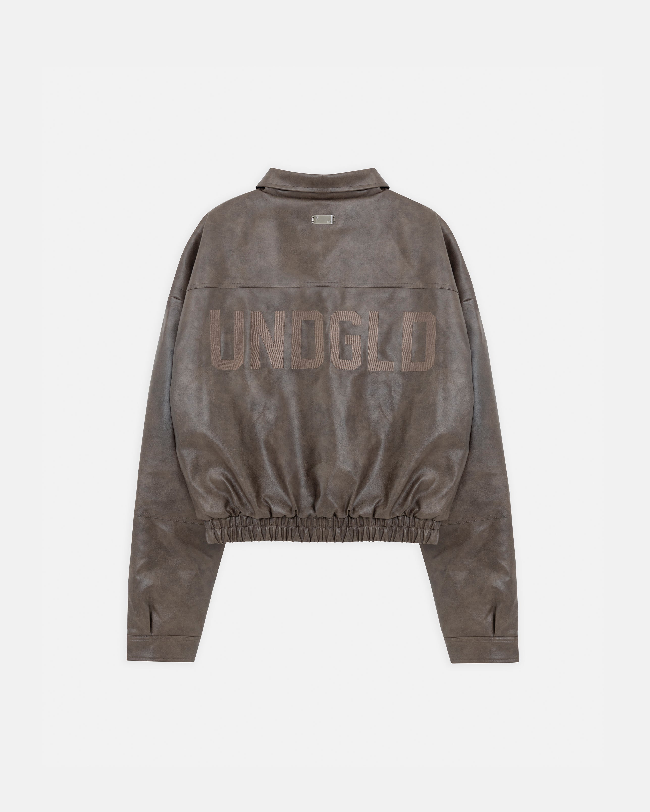 Basics Vintage Panelled Bomber Jacket Brown