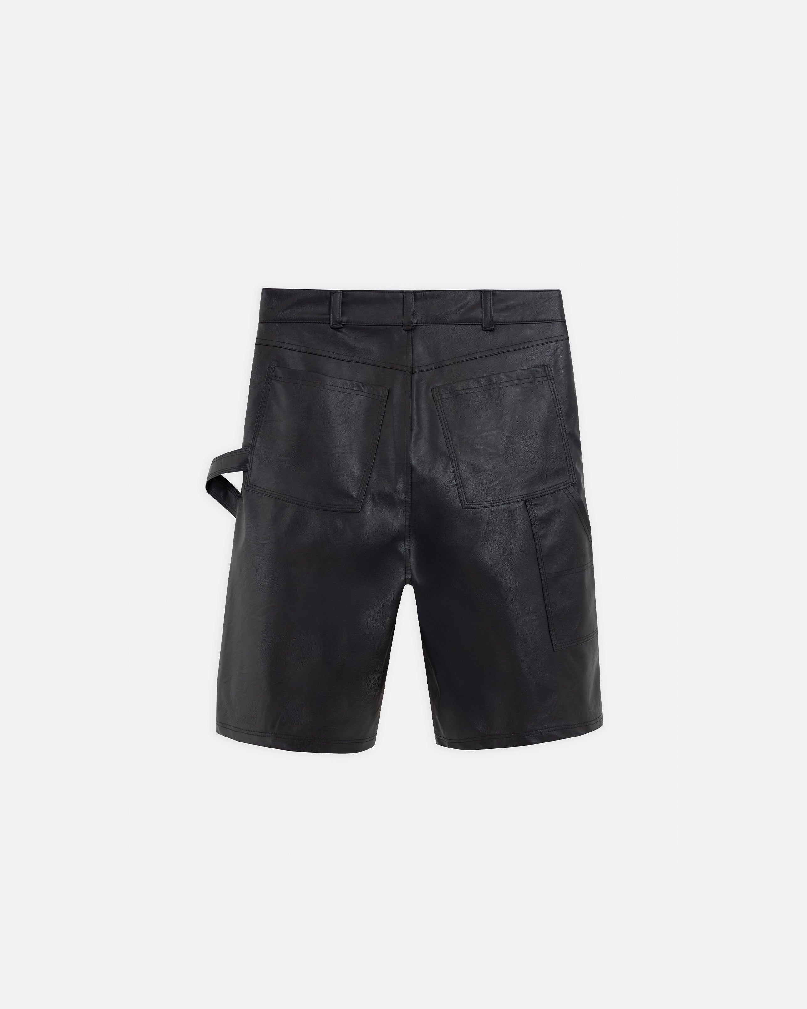 Capsule Basic Pleather Shorts Black