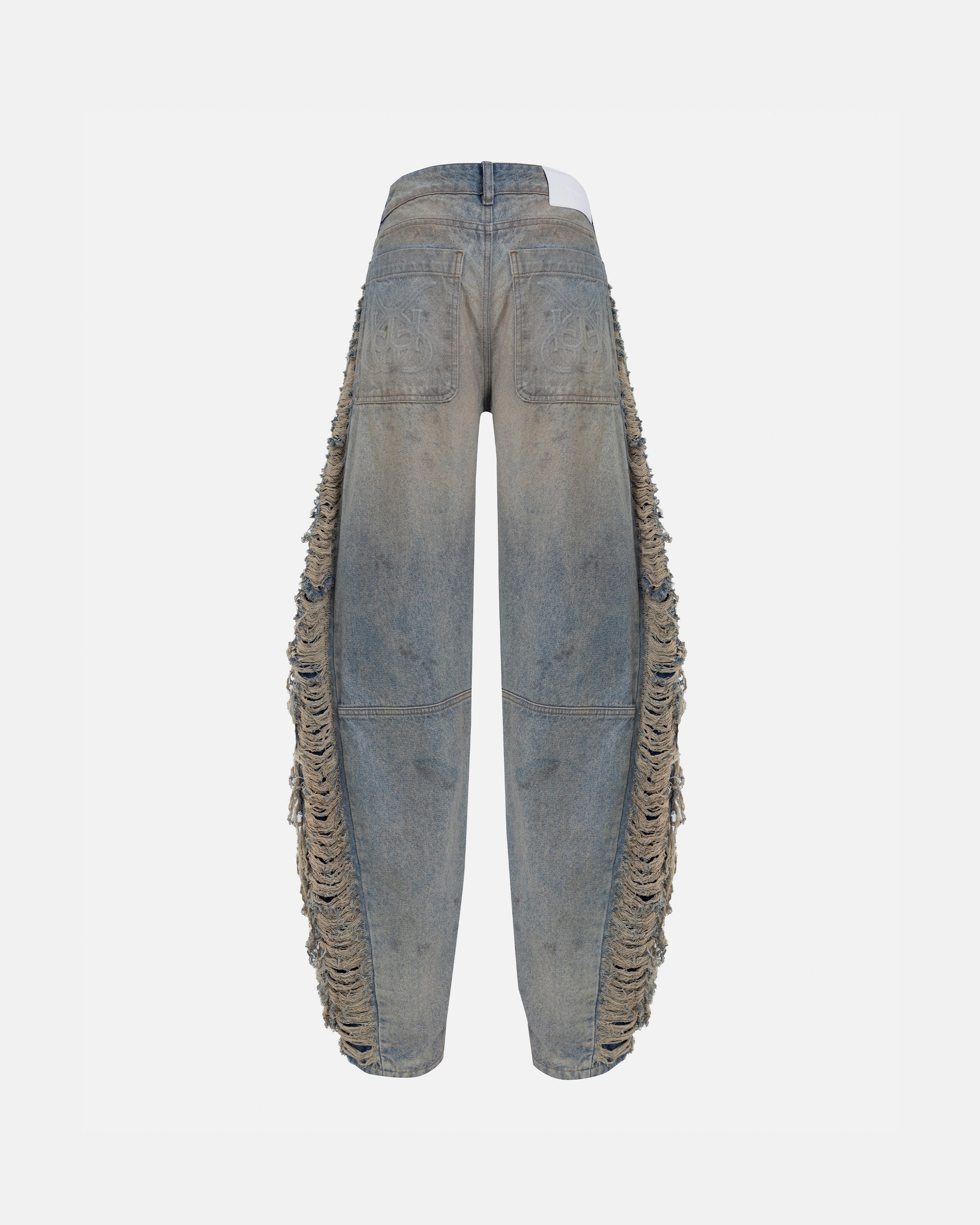 W Santa Union Medellín Milano Barrel Ripped Jean Dirty Blue