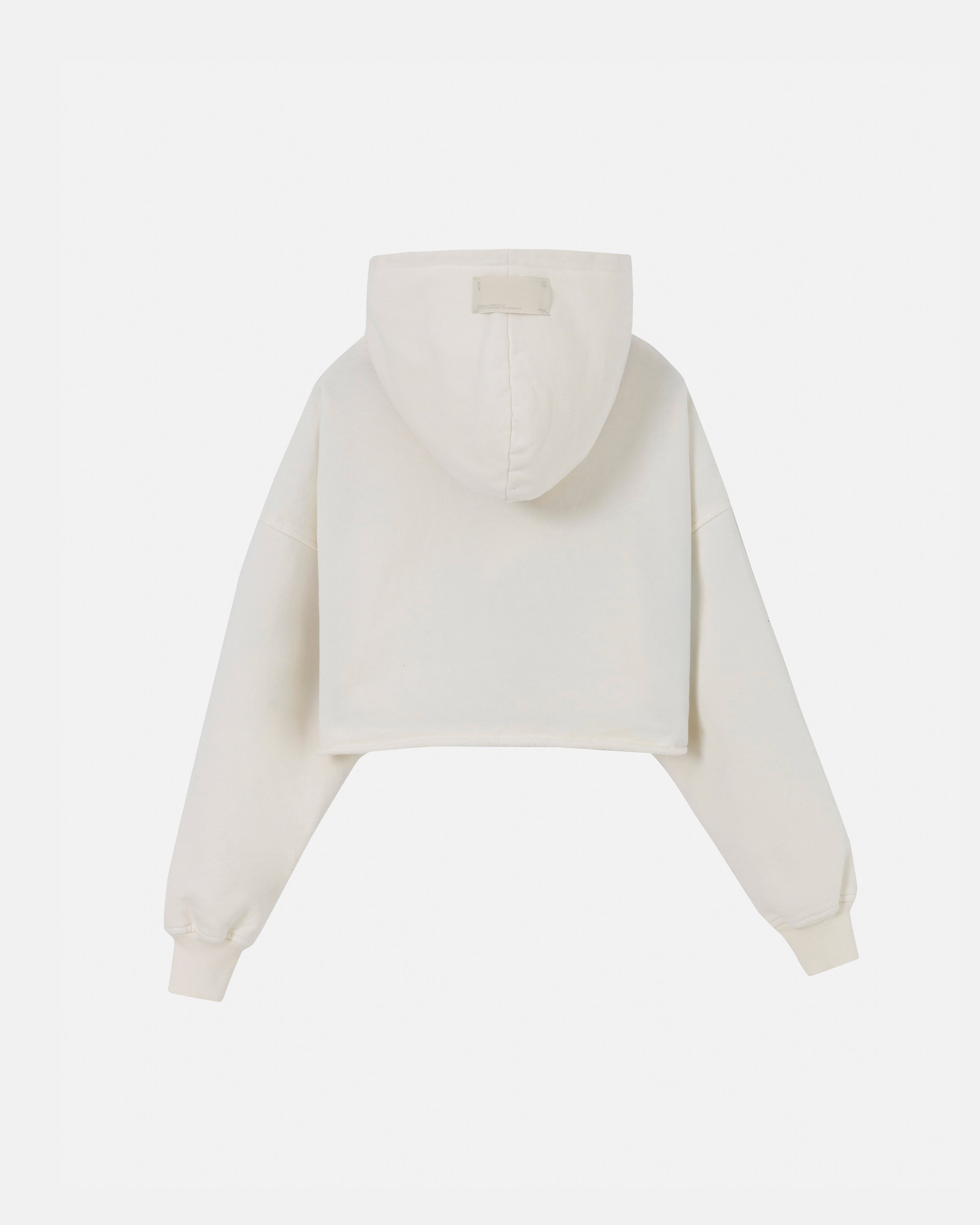 W Stardust Symbol Cropped Hoodie White