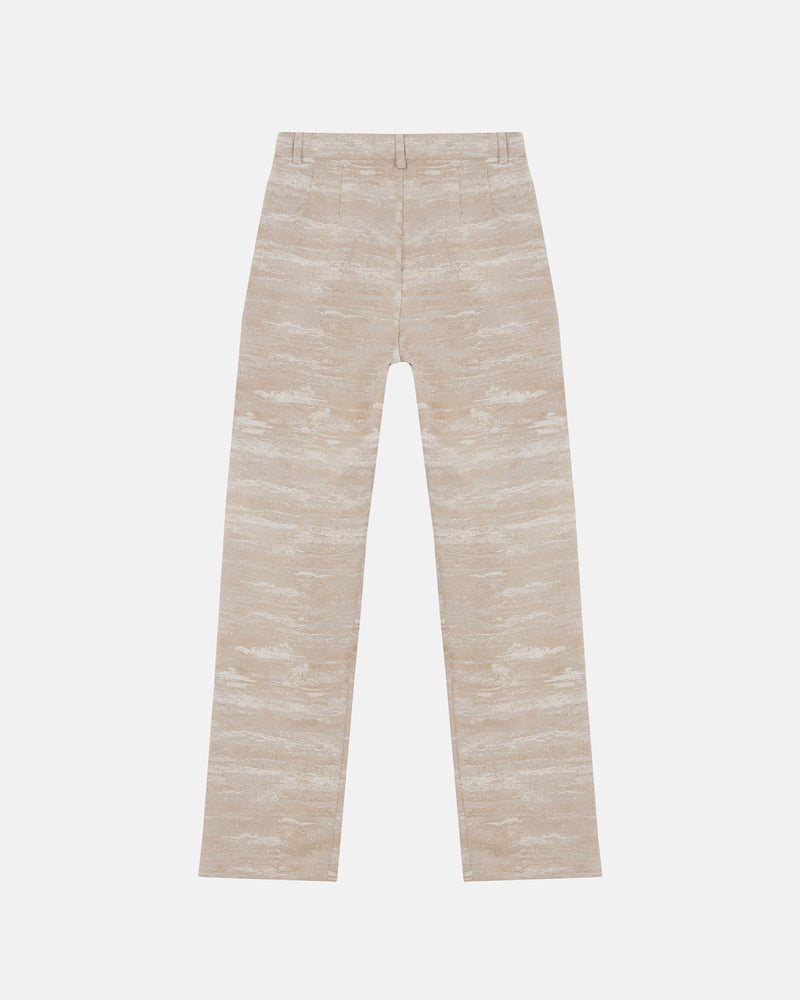 Basics Jacquard Trousers Taupe