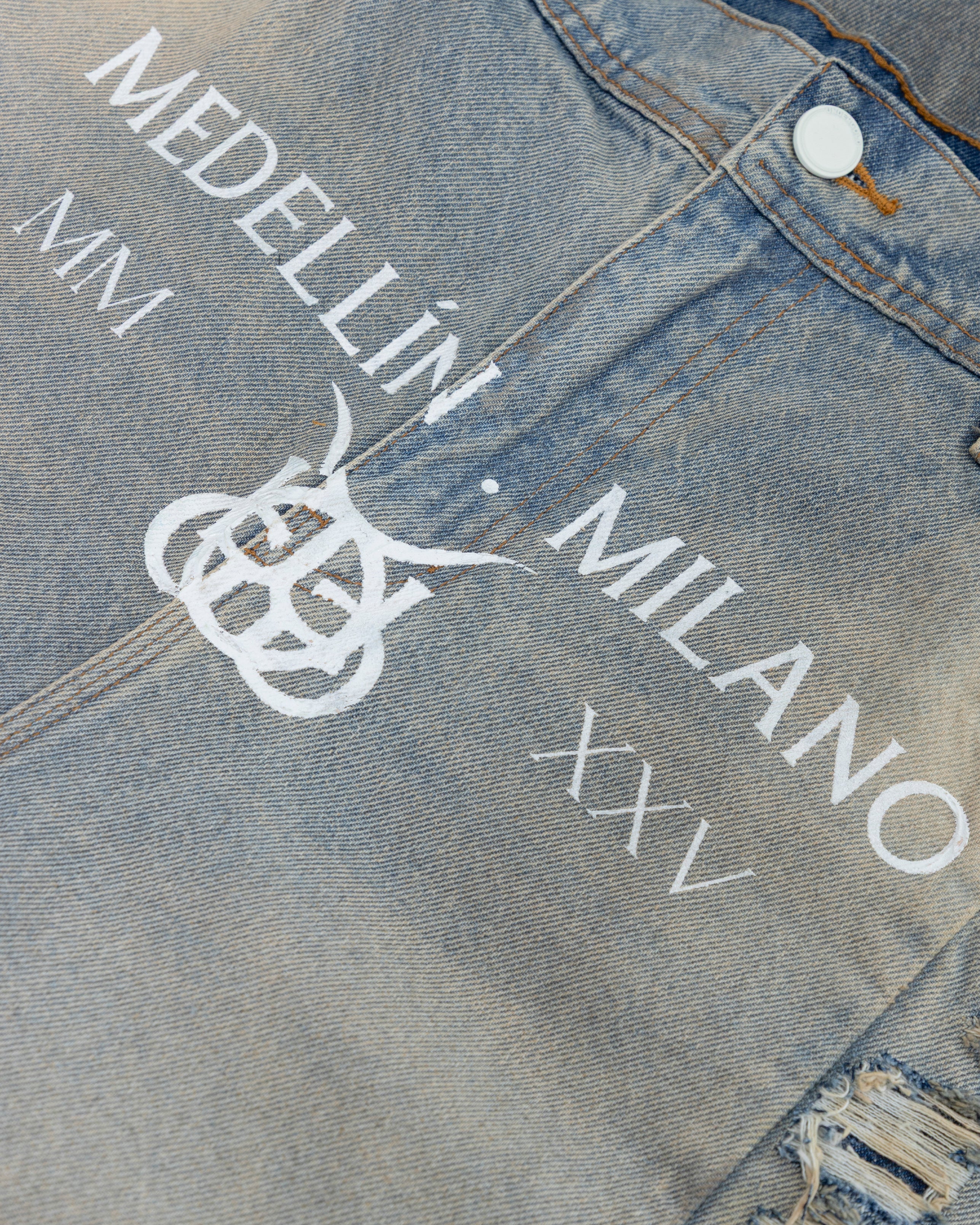 Santa Union Medellín Milano Ripped Wide Jean Dirty Blue