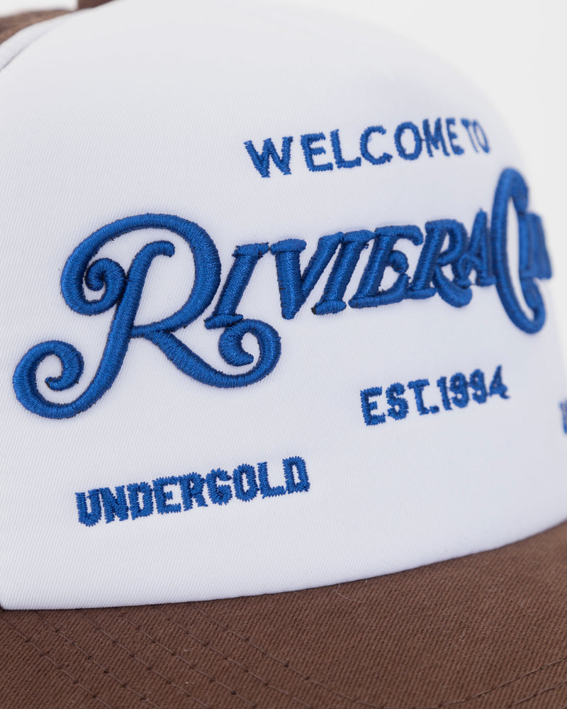 Riviera Club Trucker Cap (Brown / White)