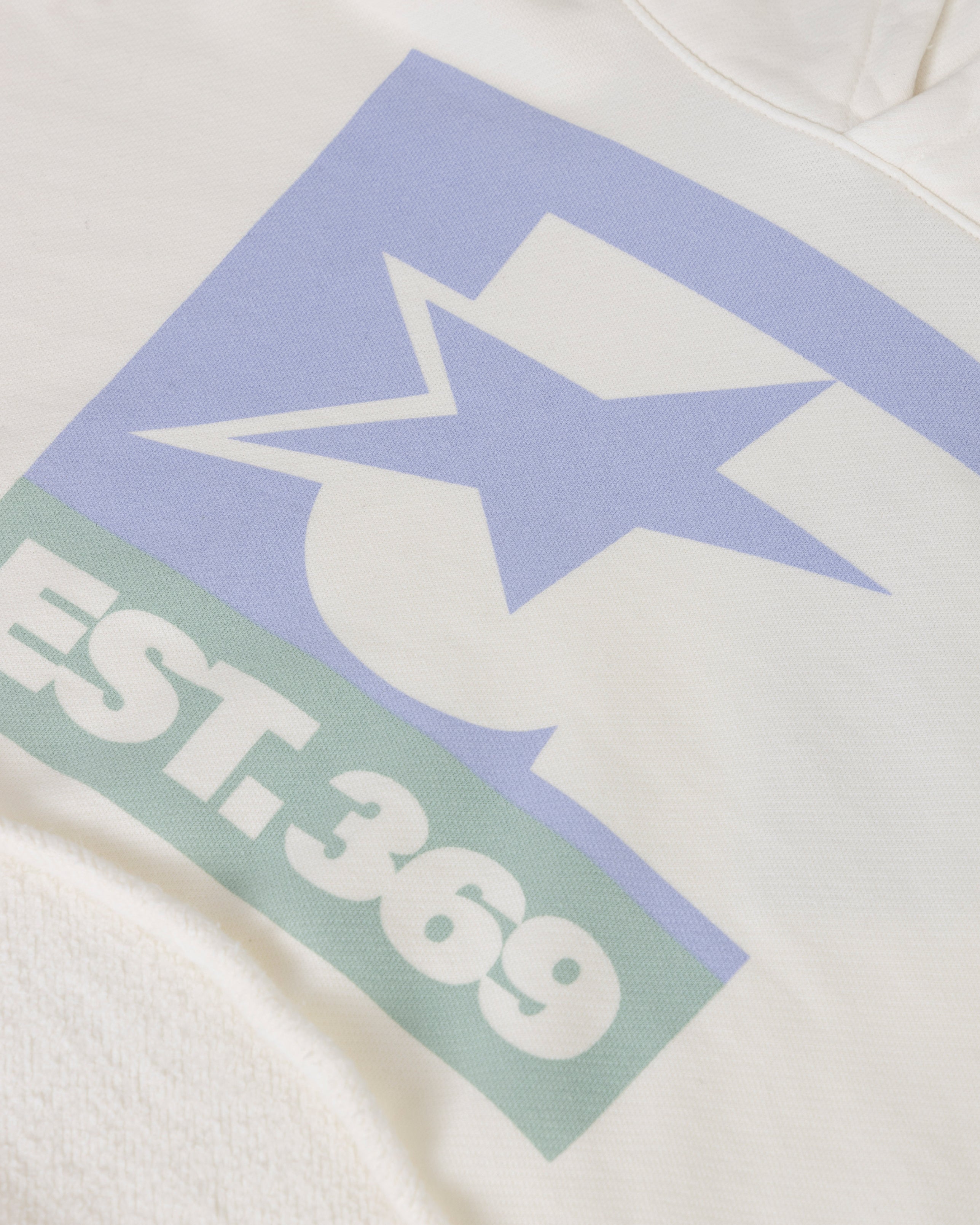 W Stardust Symbol Cropped Hoodie White