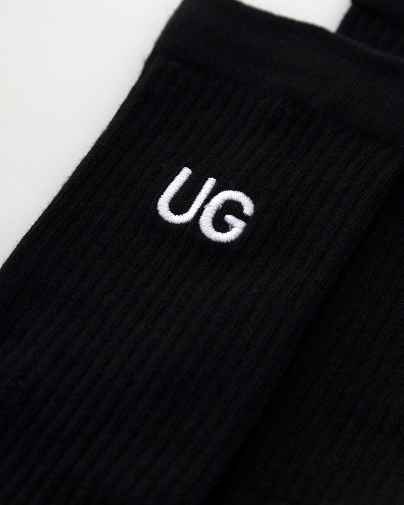 Basics Embroidered UG Socks Black
