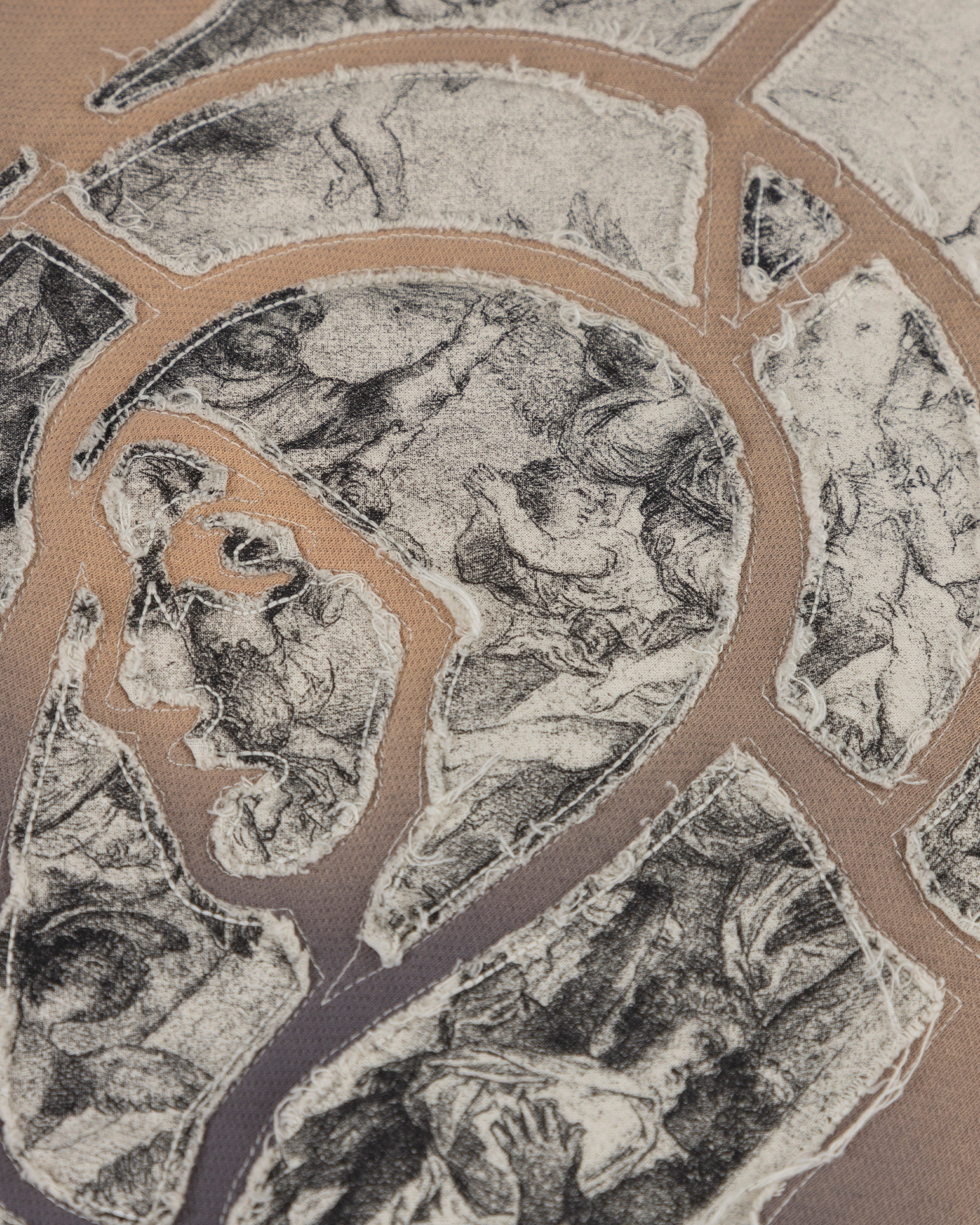 W 94' Fragments Boxy Fit Hoodie Dirty Brown