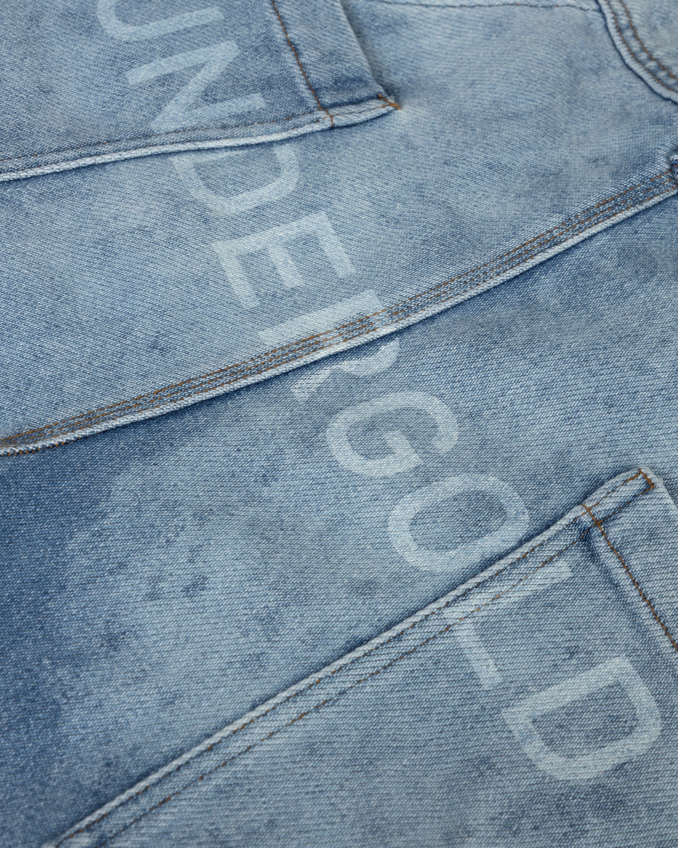 Holy State UNDRGLD Double Destroyed Jorts Blue