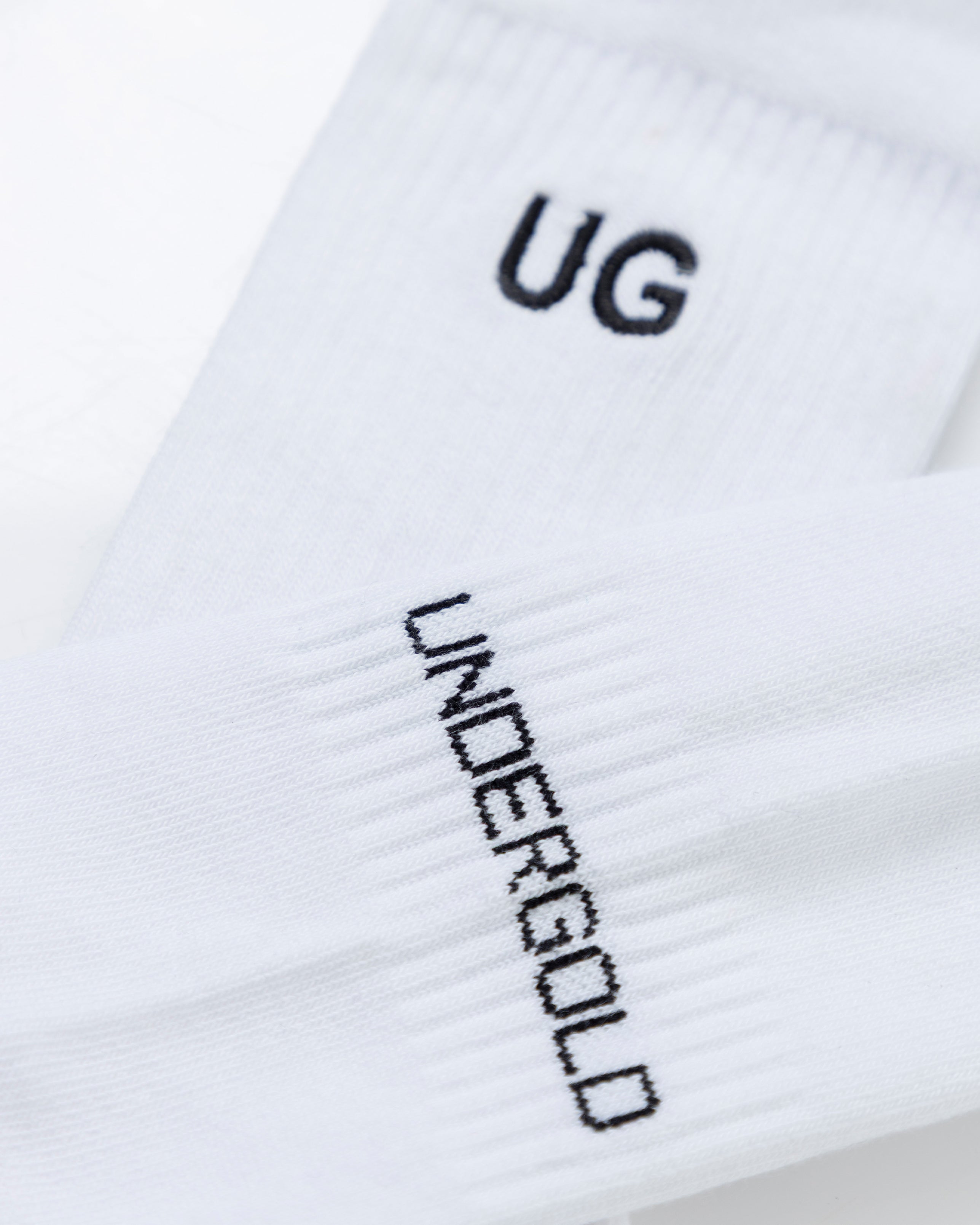 Basics Embroidered UG Socks White