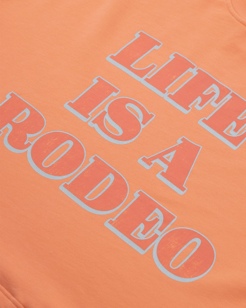 Rodeo "Life is a Rodeo" Crewneck Orange