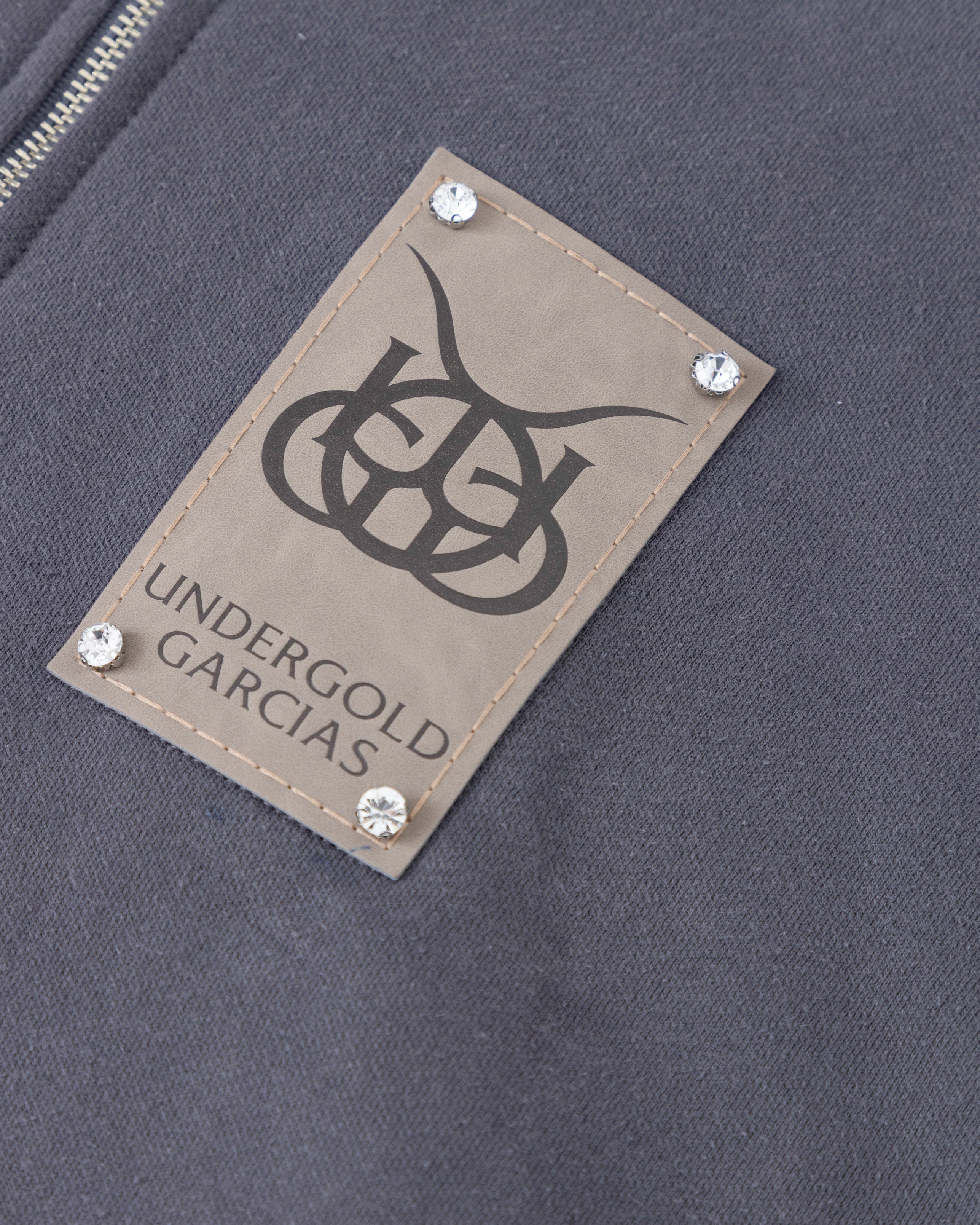 Santa Unión Basic Zip Up Hoodie Vintage Gray