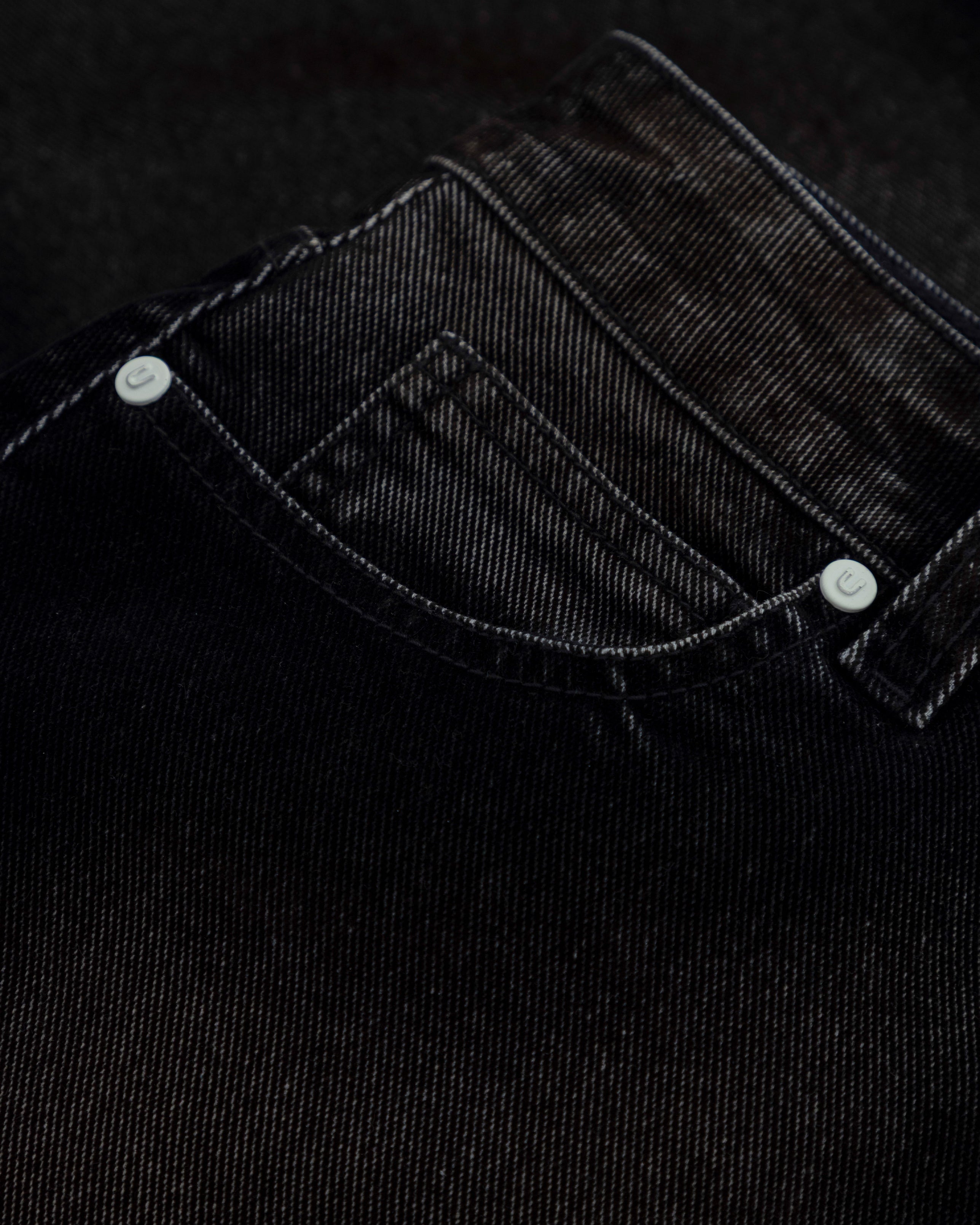 W Santa Union Low Rise Velvet Wide Jean Black