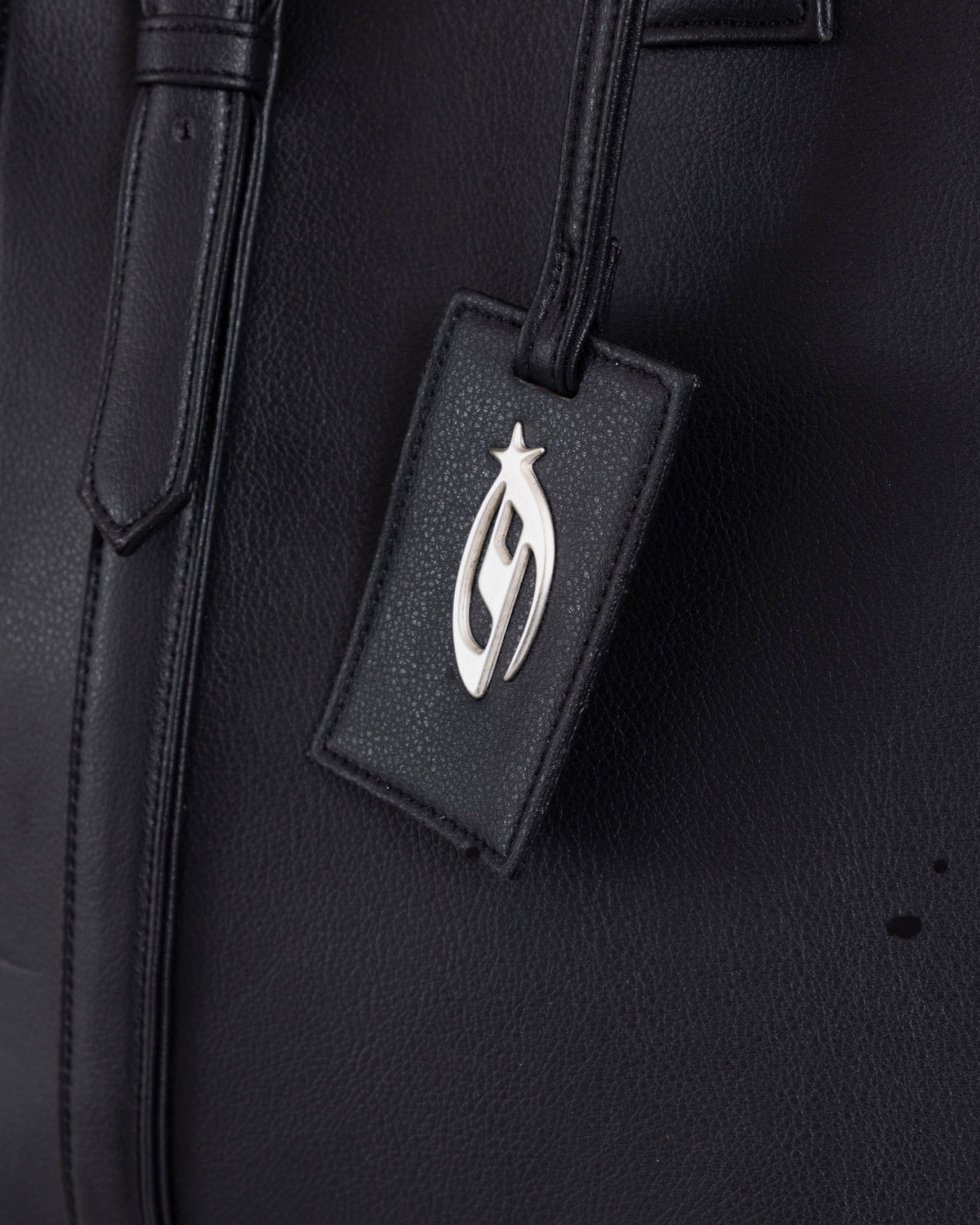 Basics UG Star Leather Tote Bag Black