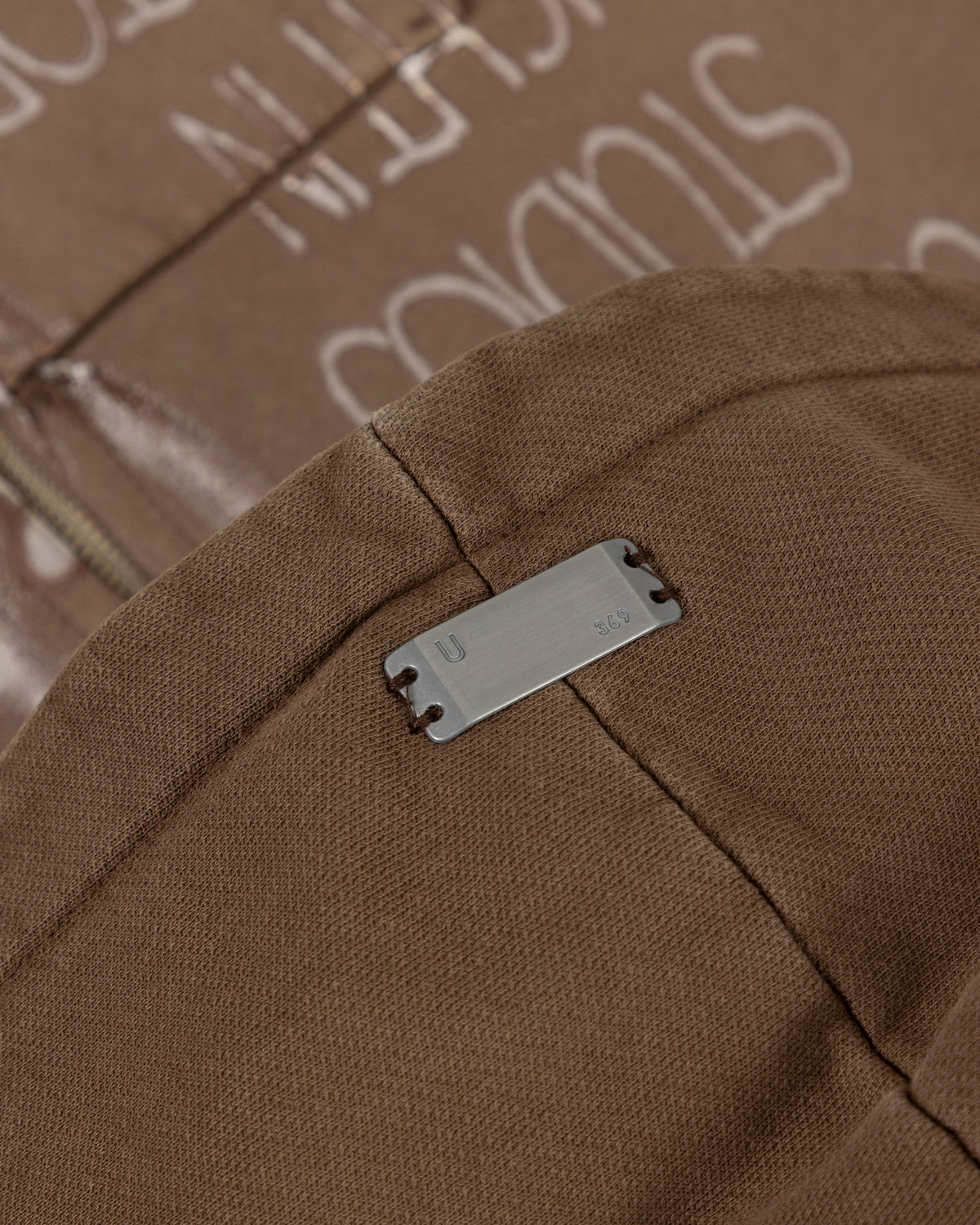 Pilgrimage Risen Boxy Fit Zip Up Hoodie Washed Brown