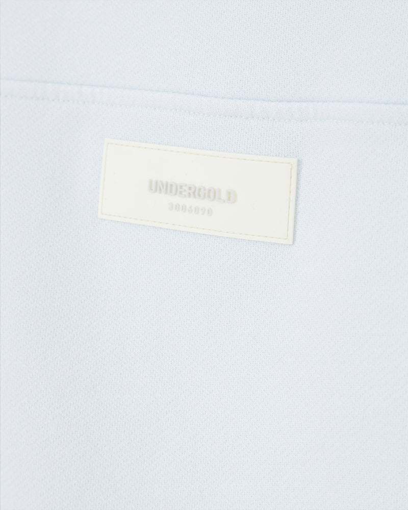 Basics Cropped Zip Up Crewneck Baby Blue