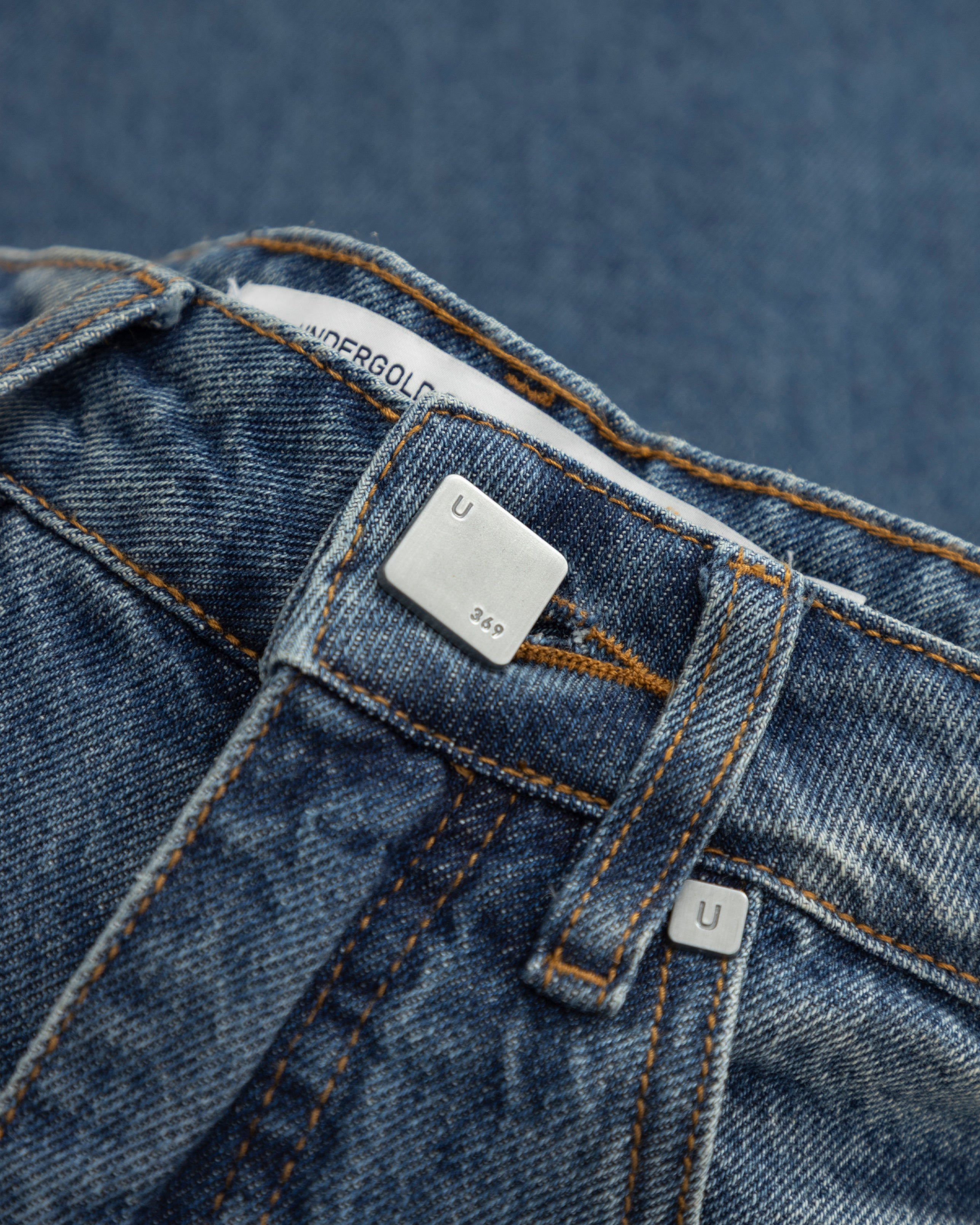 W Line Basic Wide Jeans Mid Blue