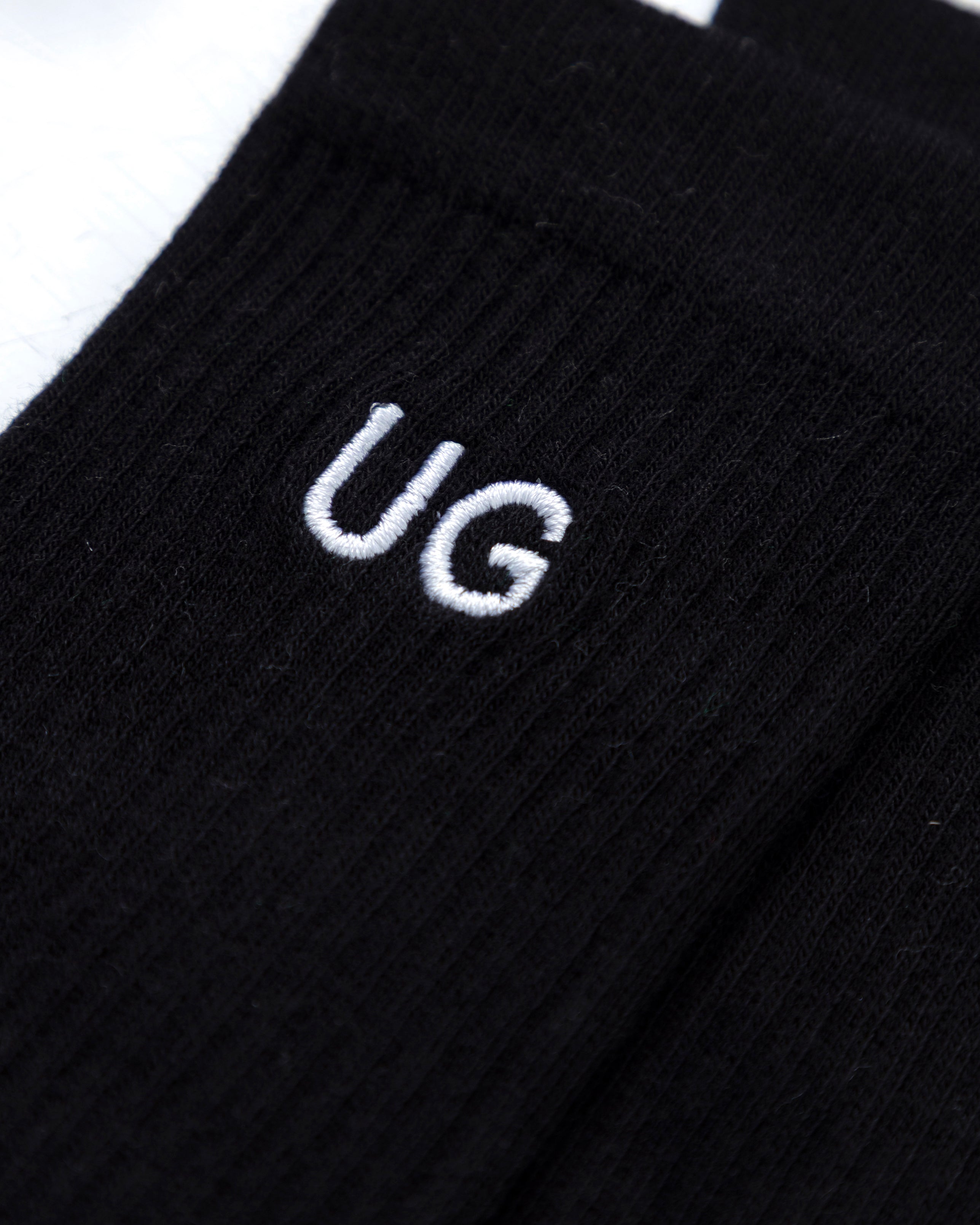 Basics Embroidered UG Socks Black