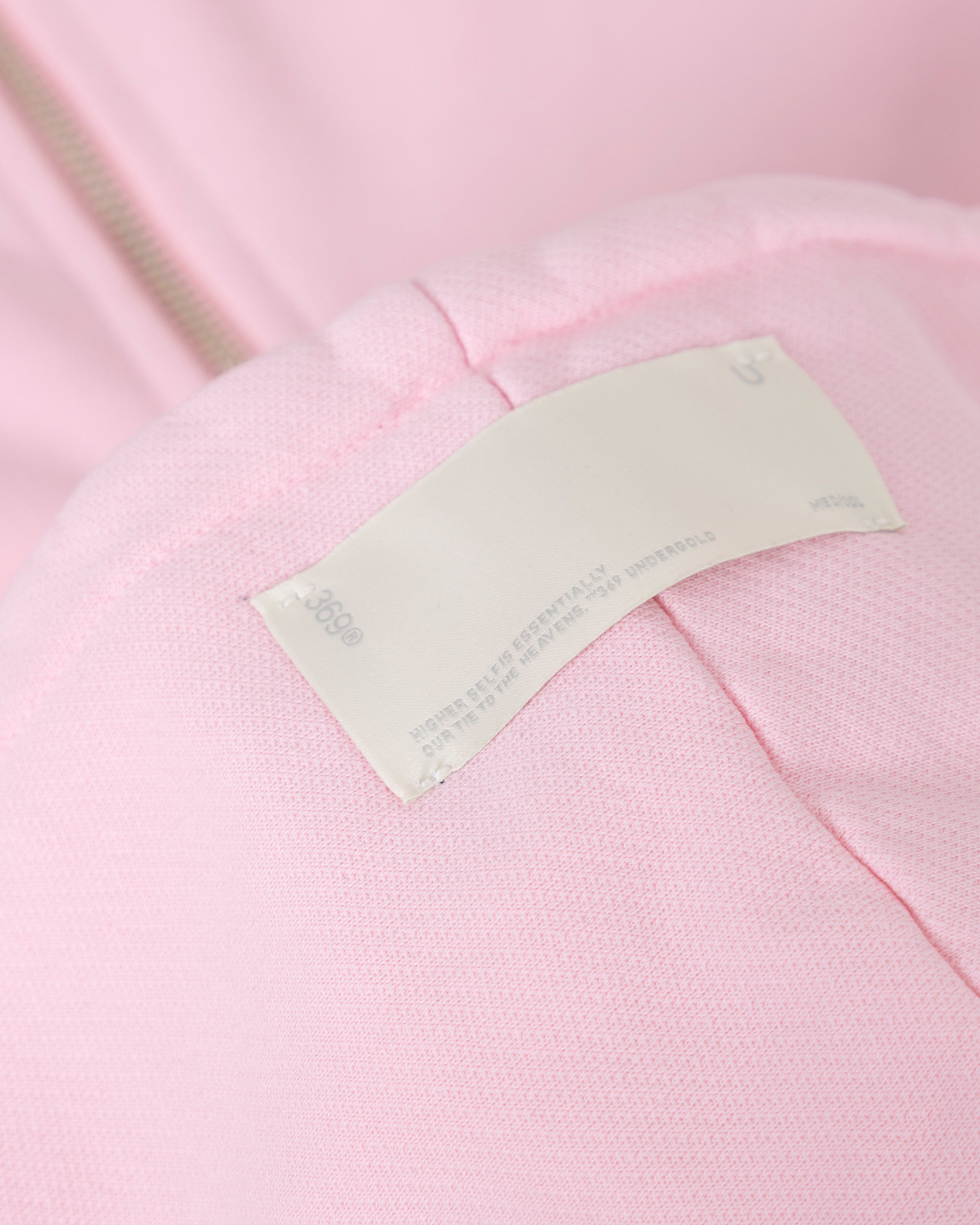 W Stardust Symbol Slim Fit Zip Up Cropped Hoodie Pink