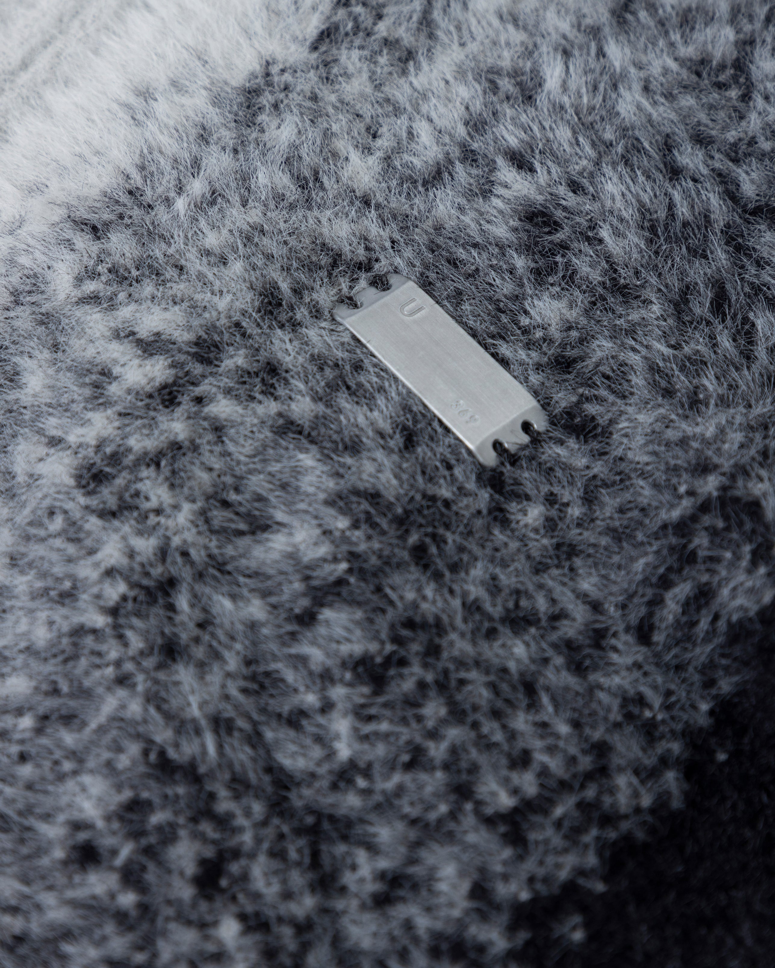 Basics Knit Zip Up Hoodie Bone/Black