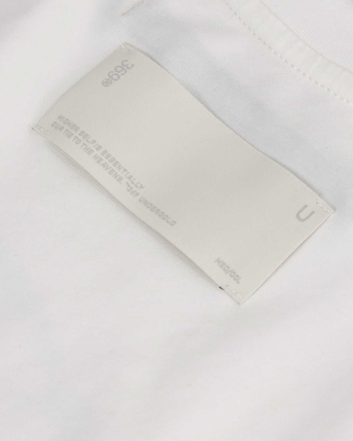 Basics Rhinestone UNDGLD Long Baby Tee White