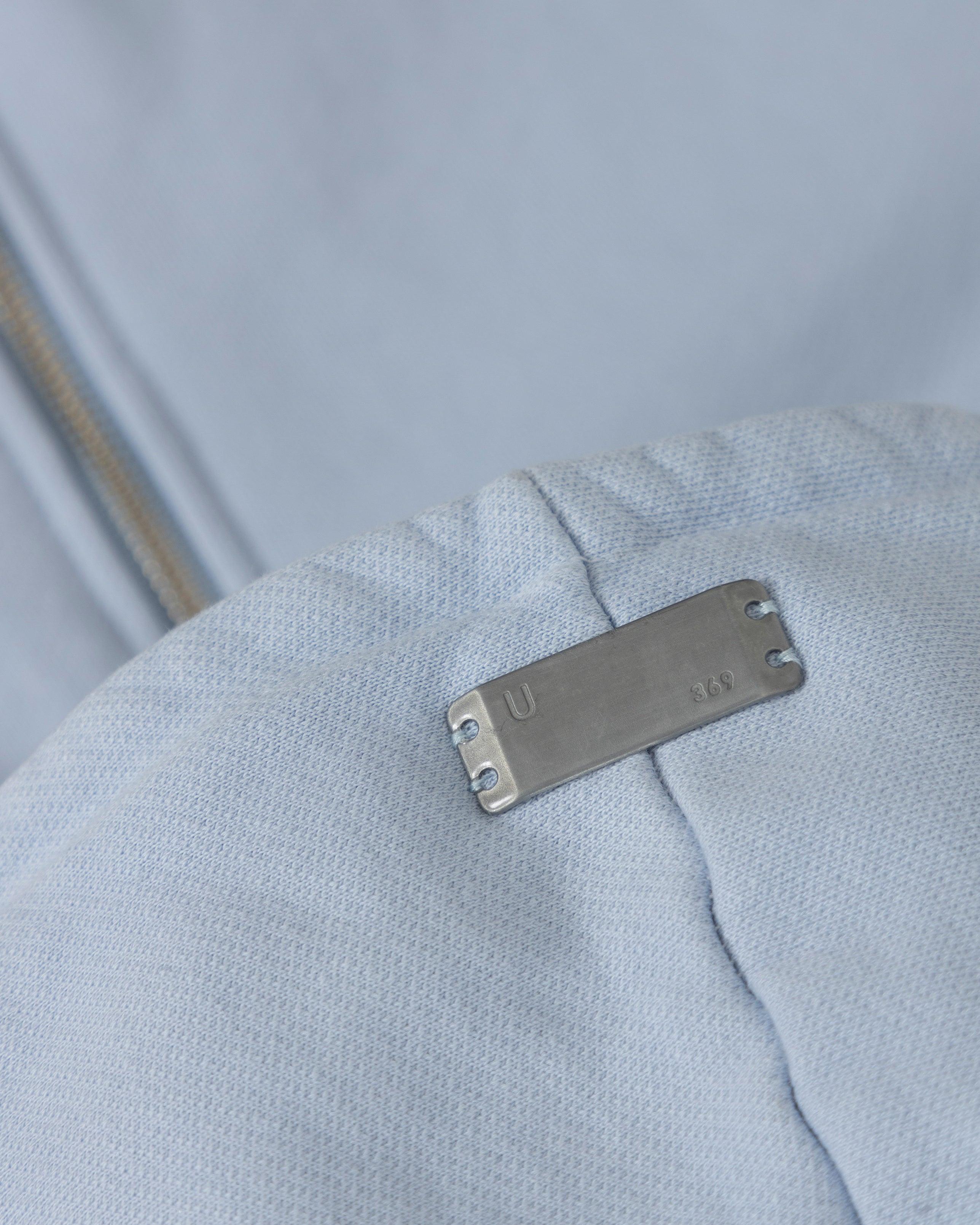 W Basics Undergold Zip Up Slim Fit Hoodie Light Blue