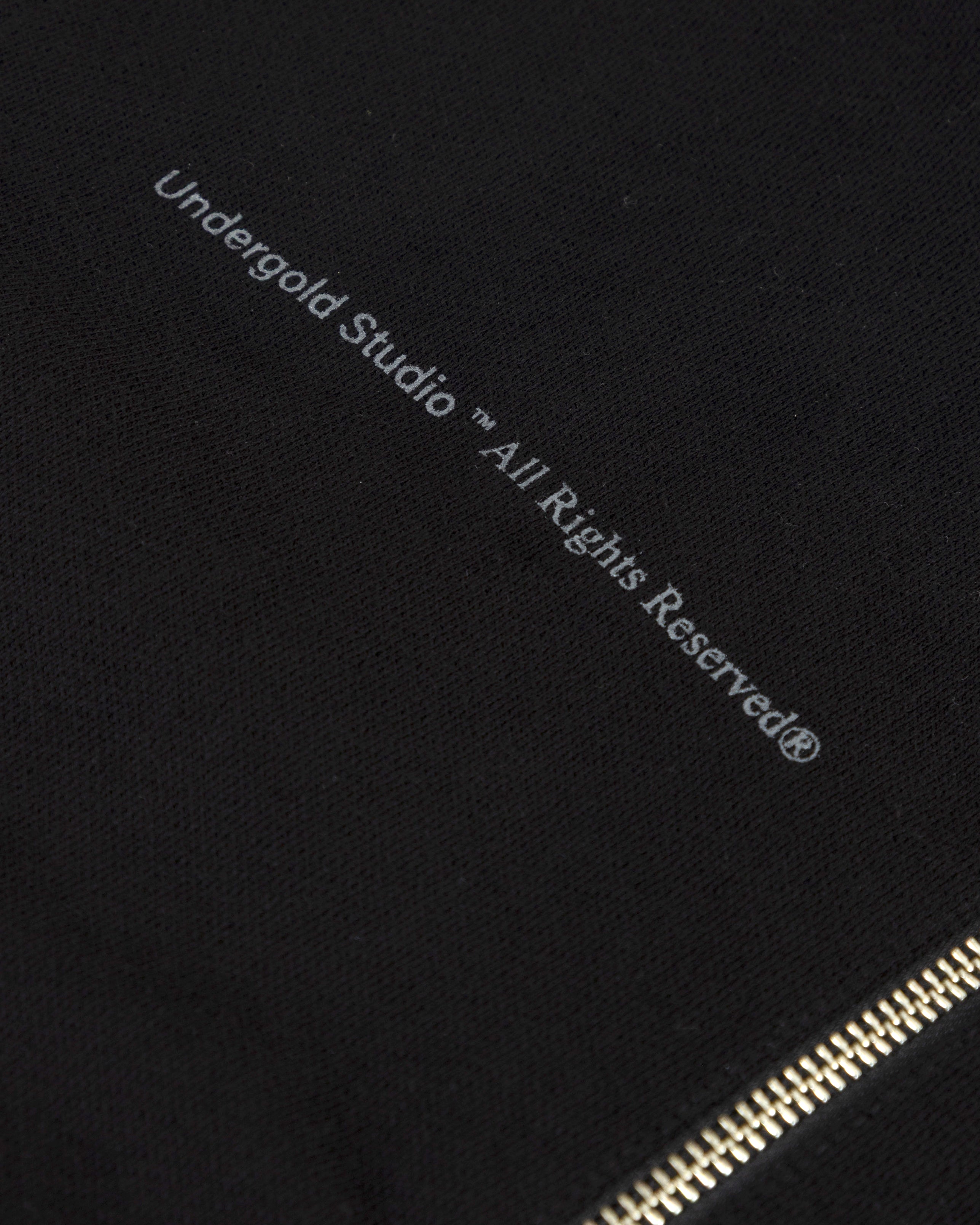 W Spring Unity Zip Up Slim Fit Crewneck Black