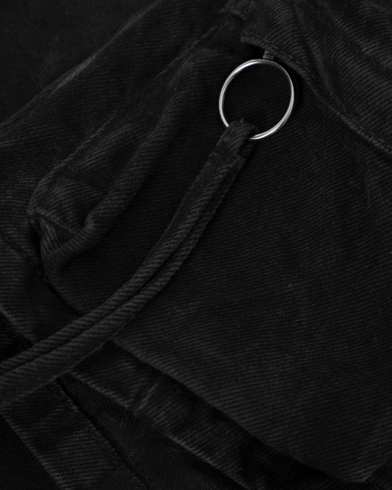 Basics Cargo Skirt Washed Black