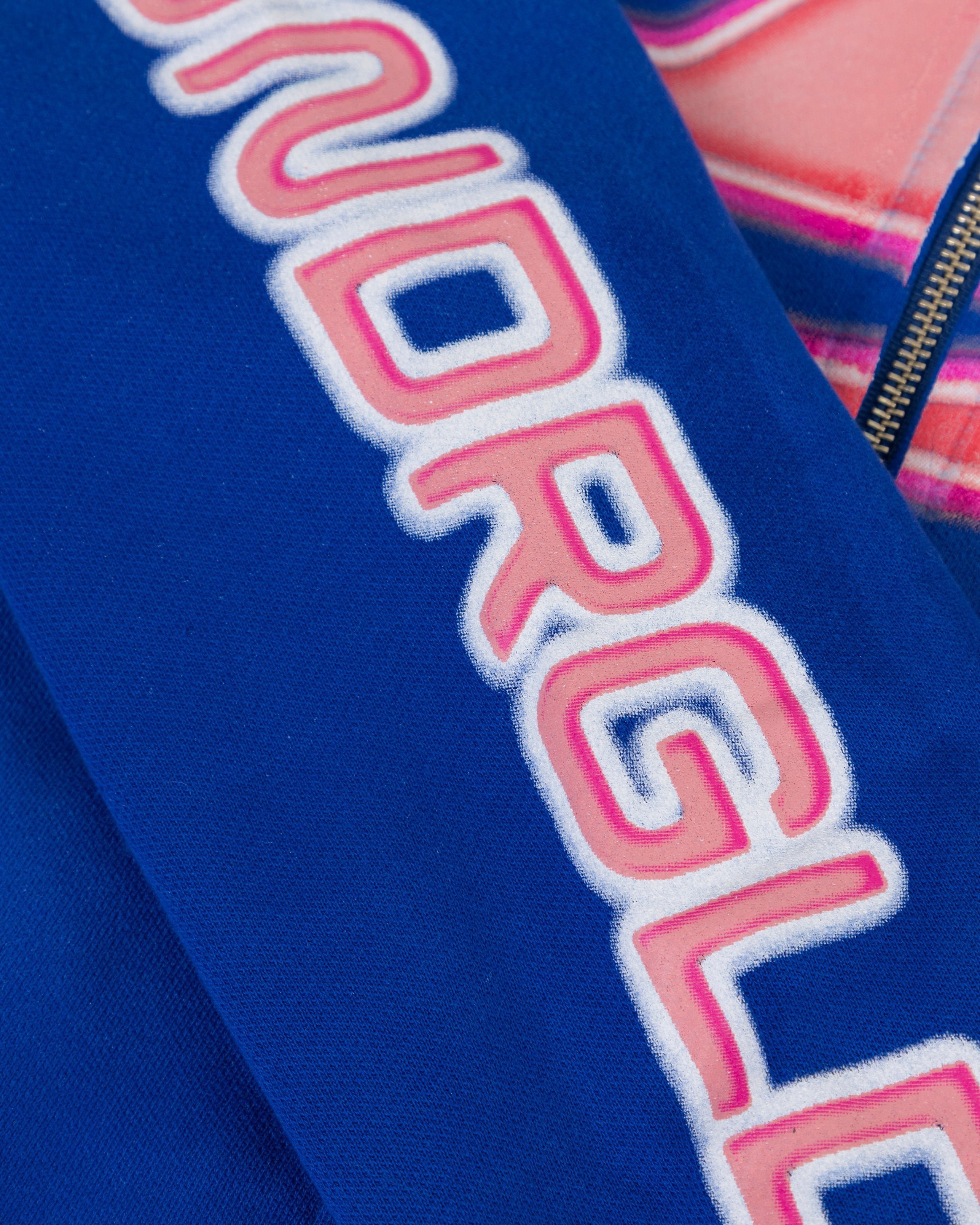 W Act 1 Neon Zip Up Boxy Fit Hoodie Electric Blue