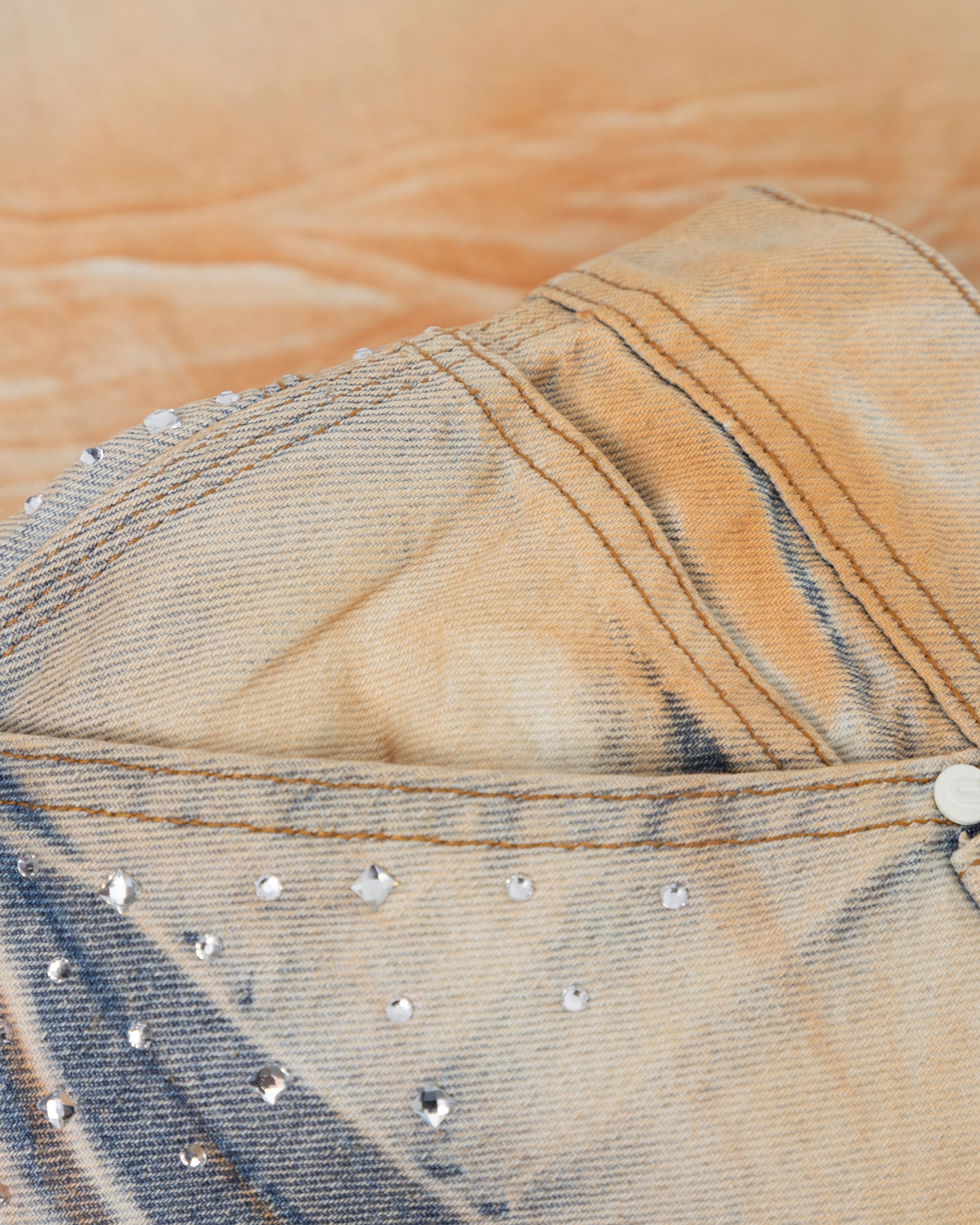 Golden Heritage Pearled Barrel Jeans Oasis Blue