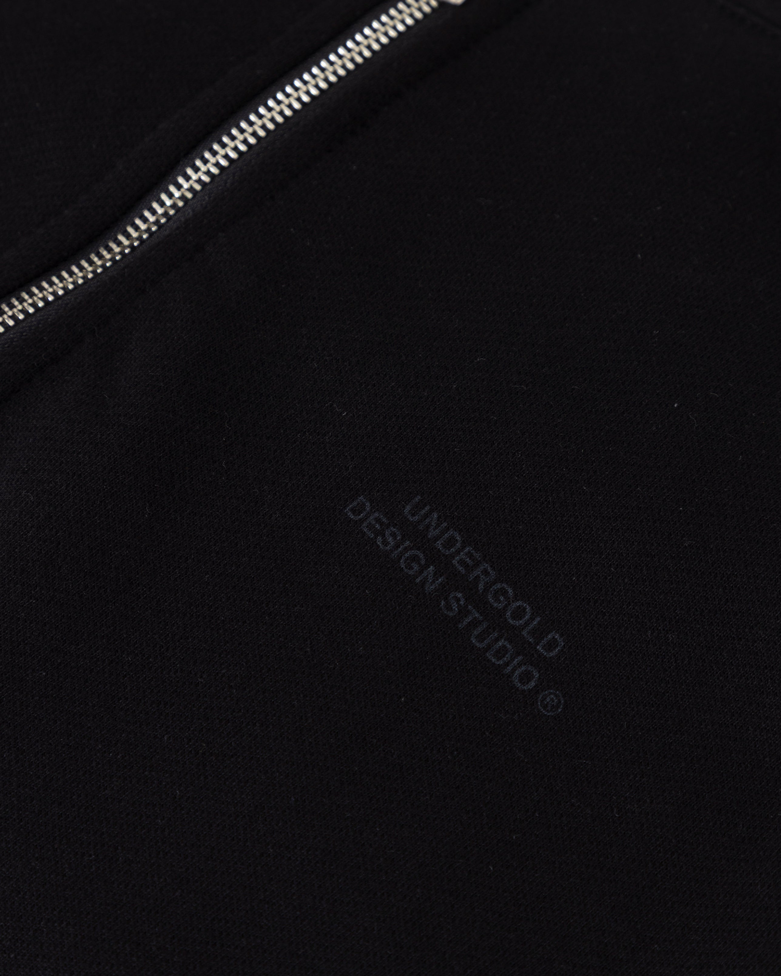 Stardust Basic Zip Up Hoodie Black