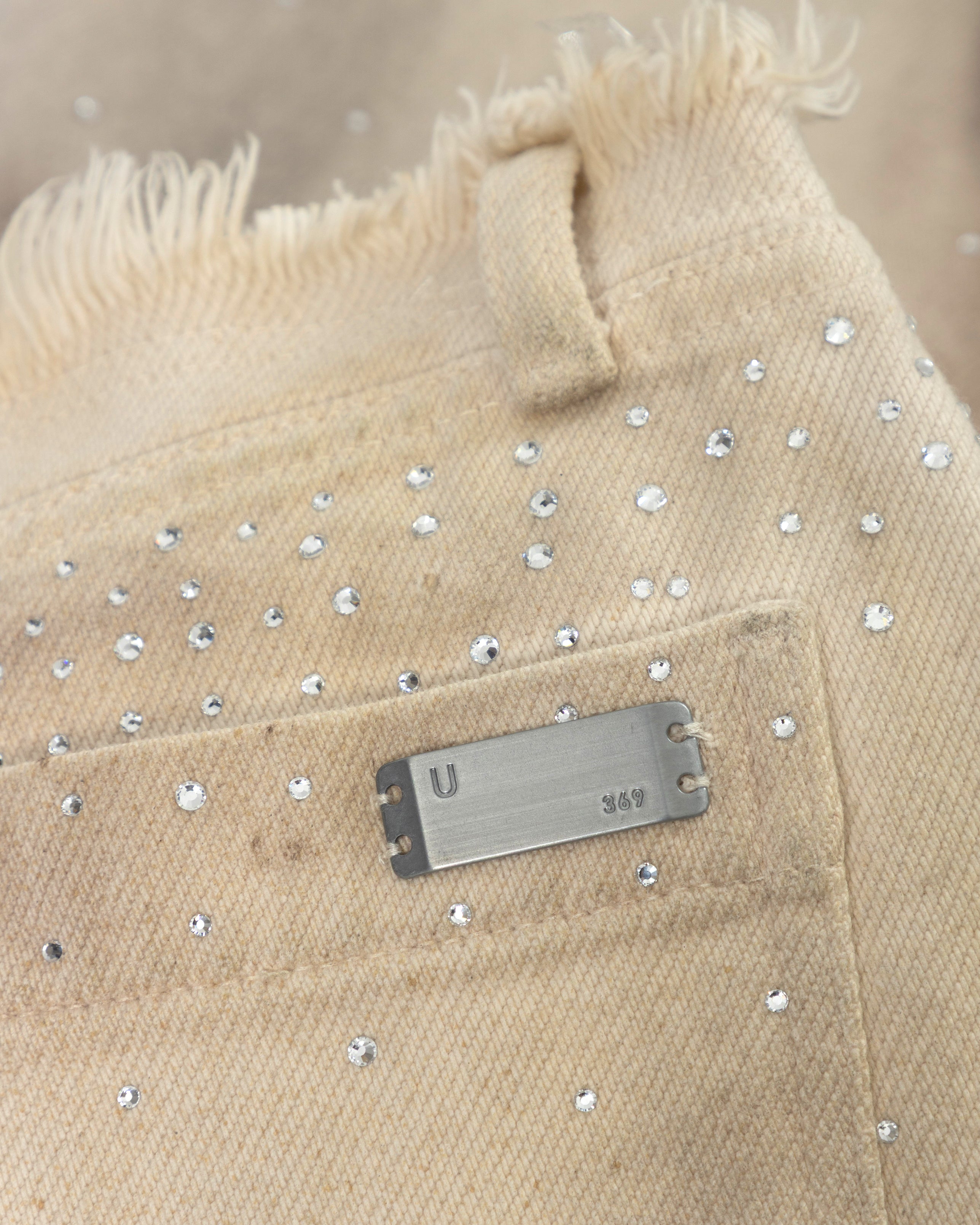 W 94' UNDRGLD Waistband Less Wide Jeans Dual Blue