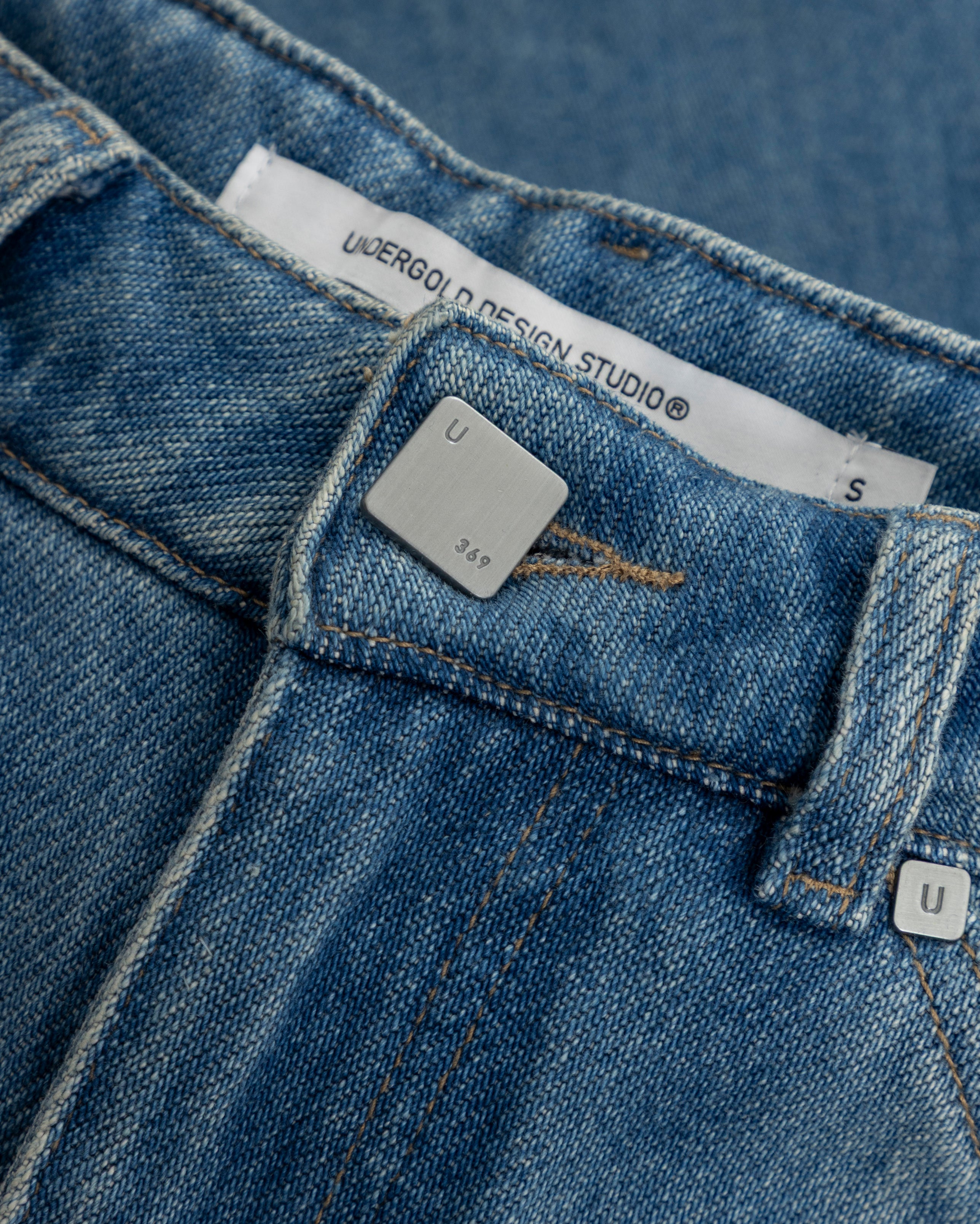 W Spring UNDRGLD Frayed Wide Jeans Blue