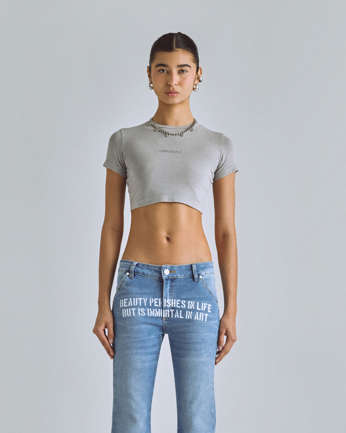Basics Baby Tee Washed Gray